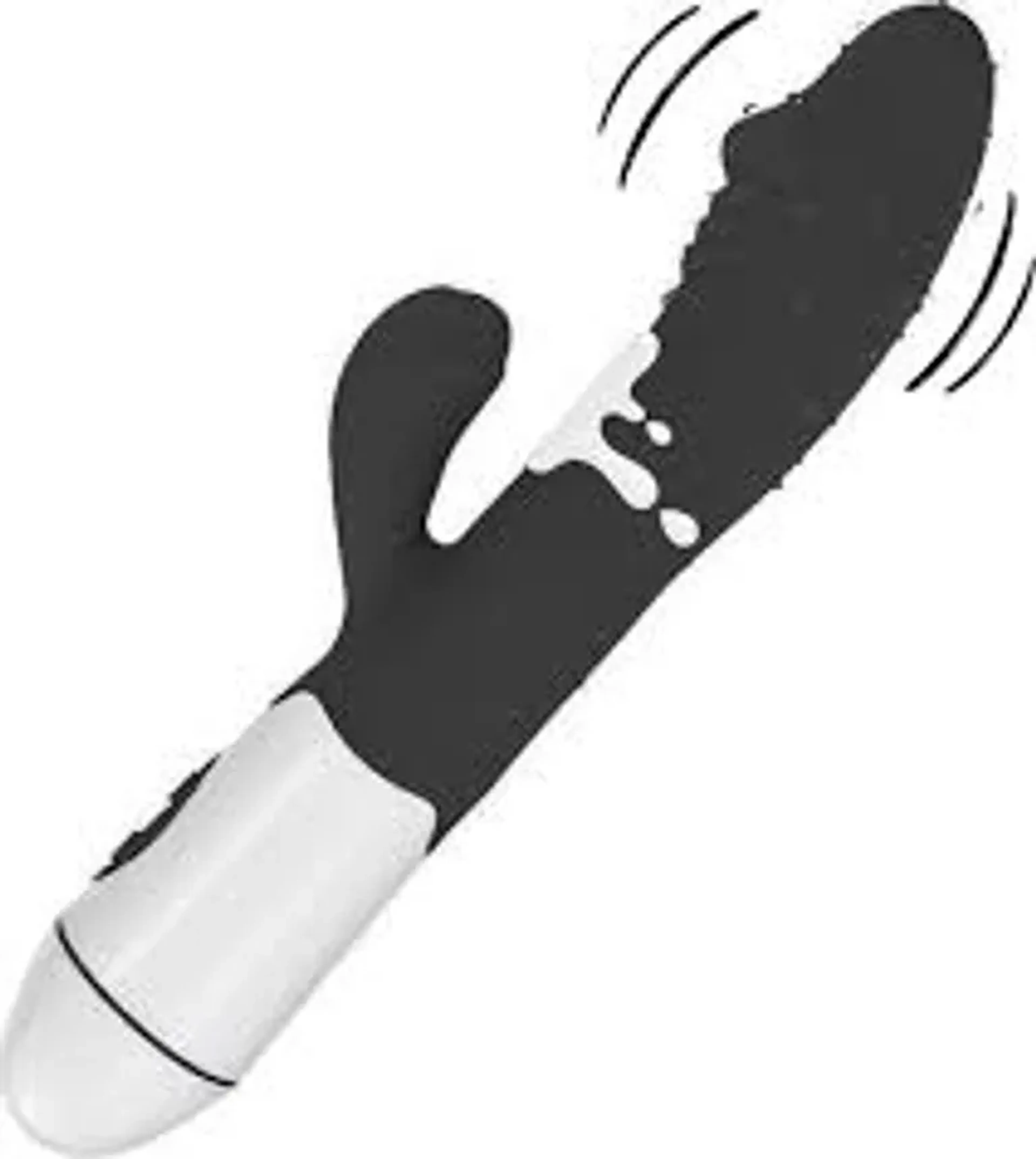 Vibrador com Estimulador de Clitóris Preto USB 10 MODOS DE VIBRA imagem