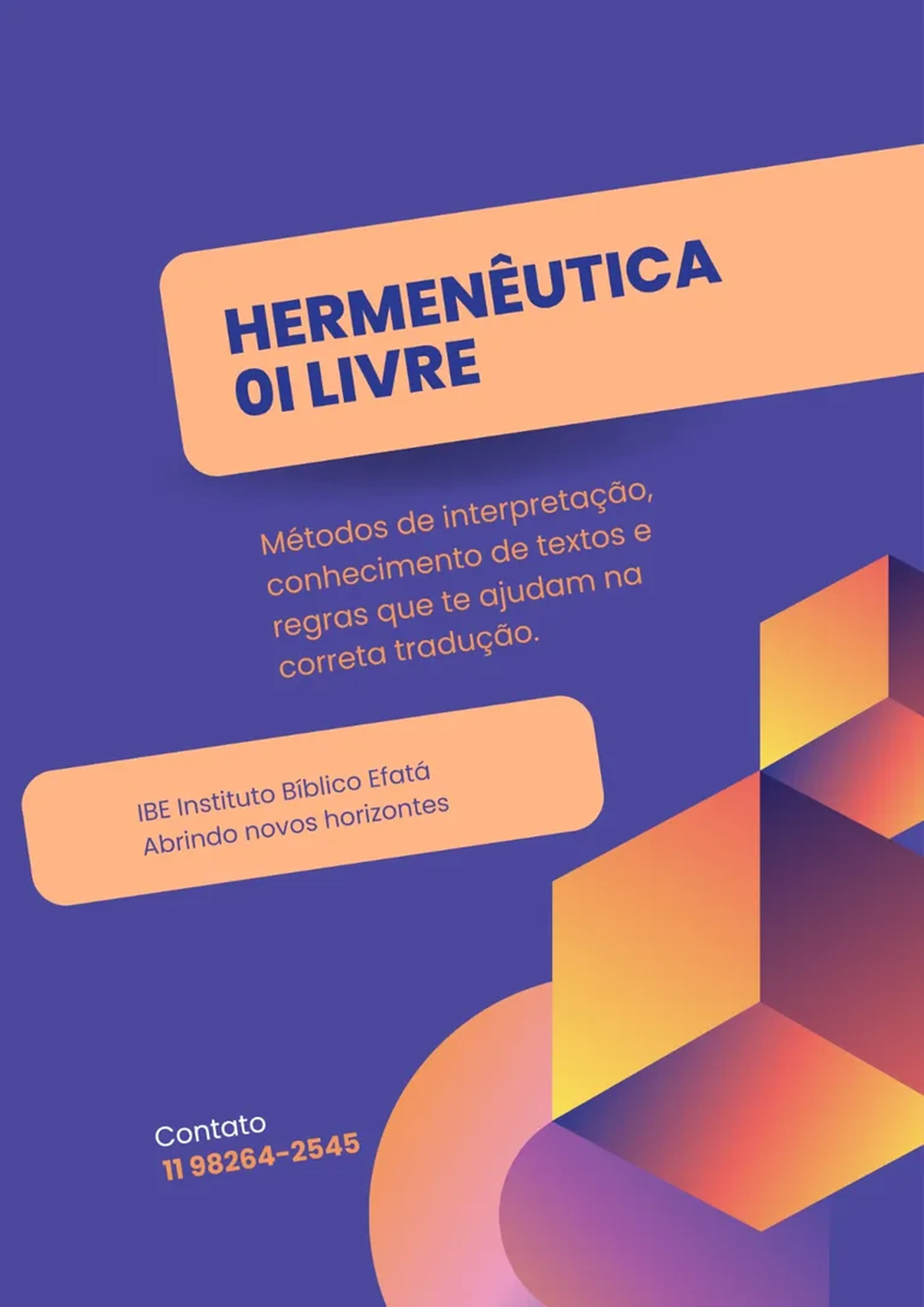 Hermenêutica 0I livre (apostila) imagem
