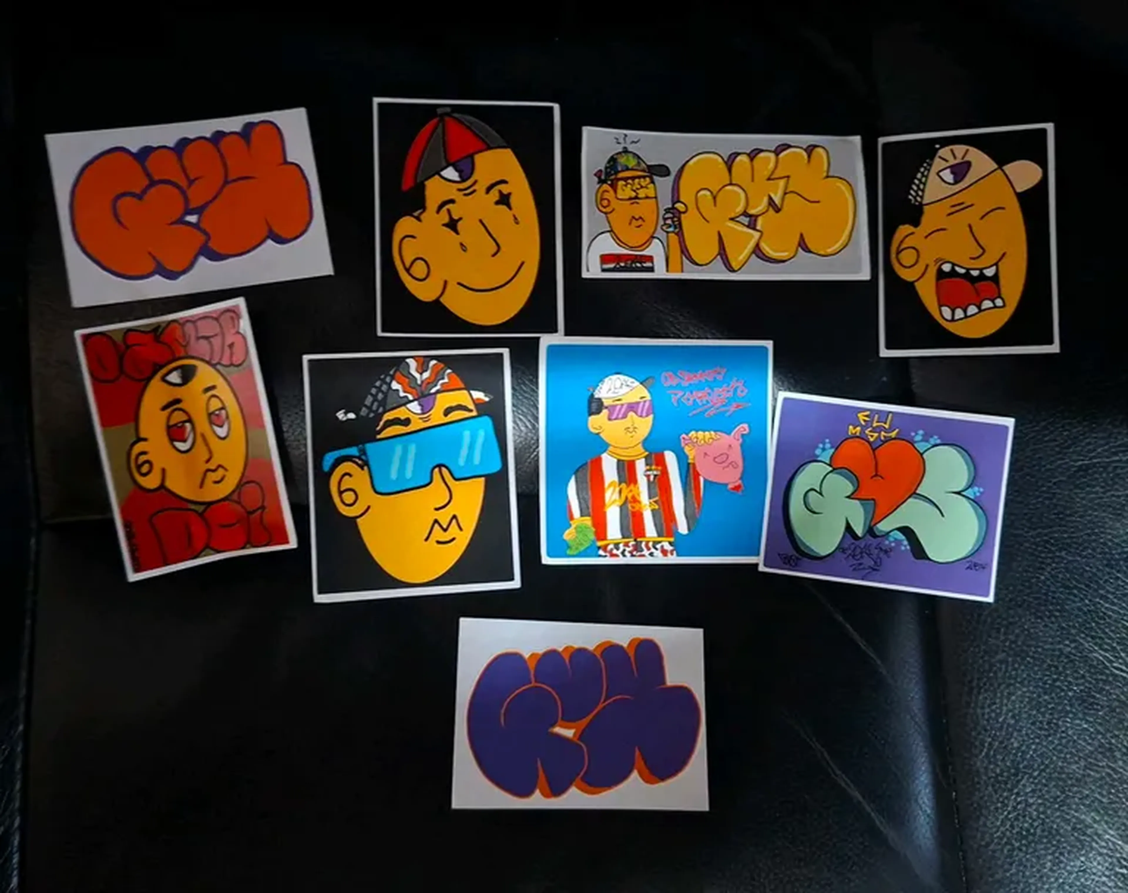 peck com 9 adesivos imagem