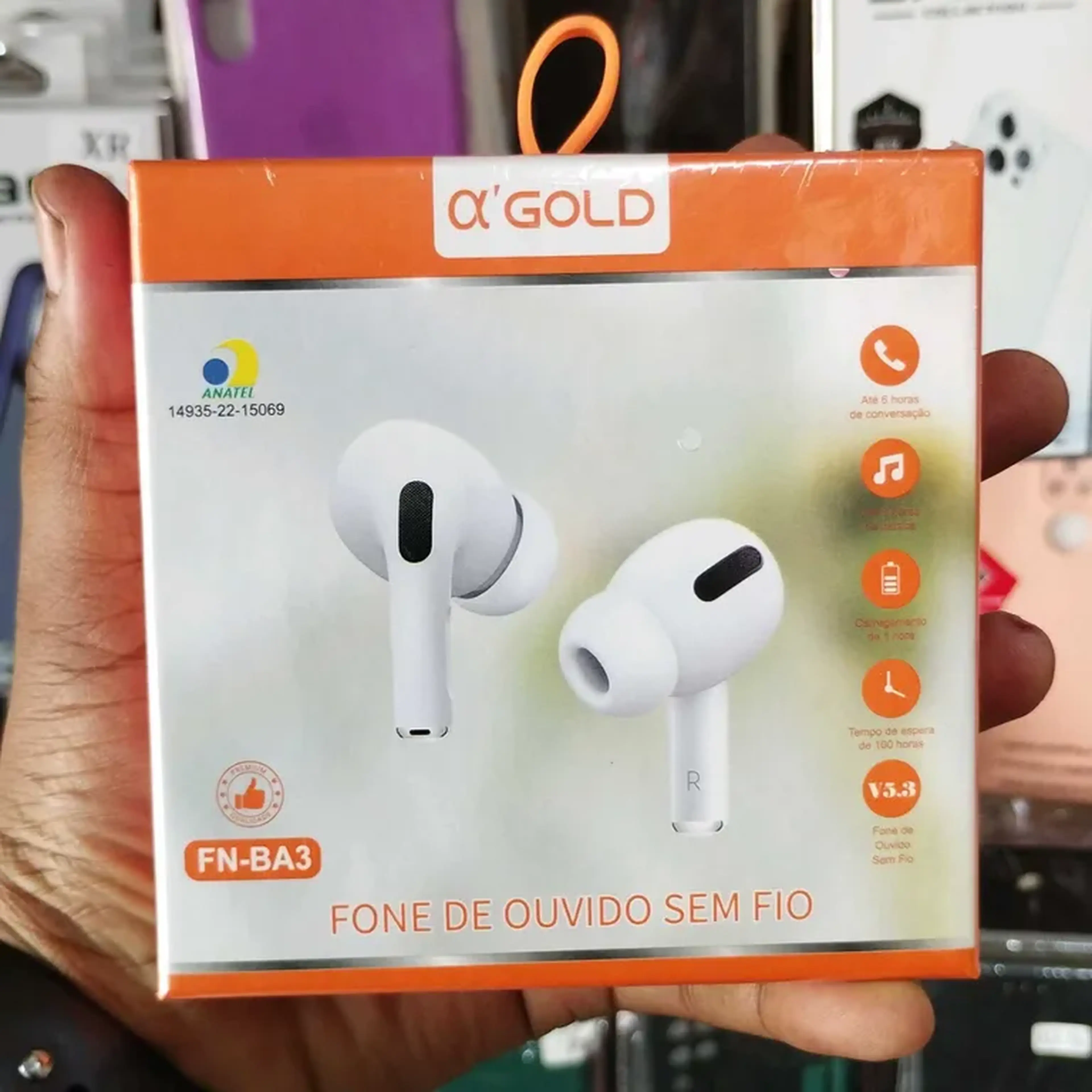 Fone Bluetooth Gold imagem