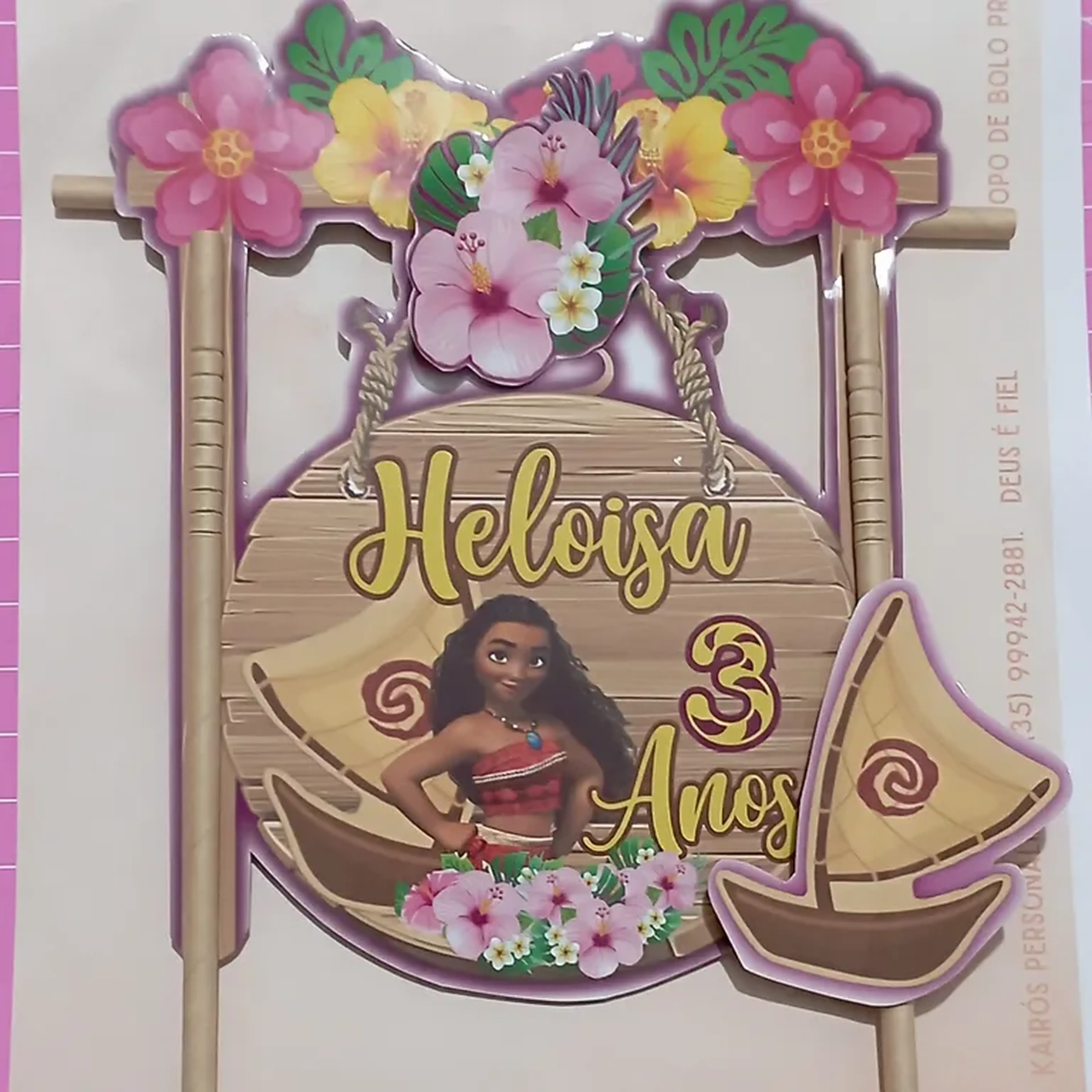 TOPO BOLO MOANA imagem