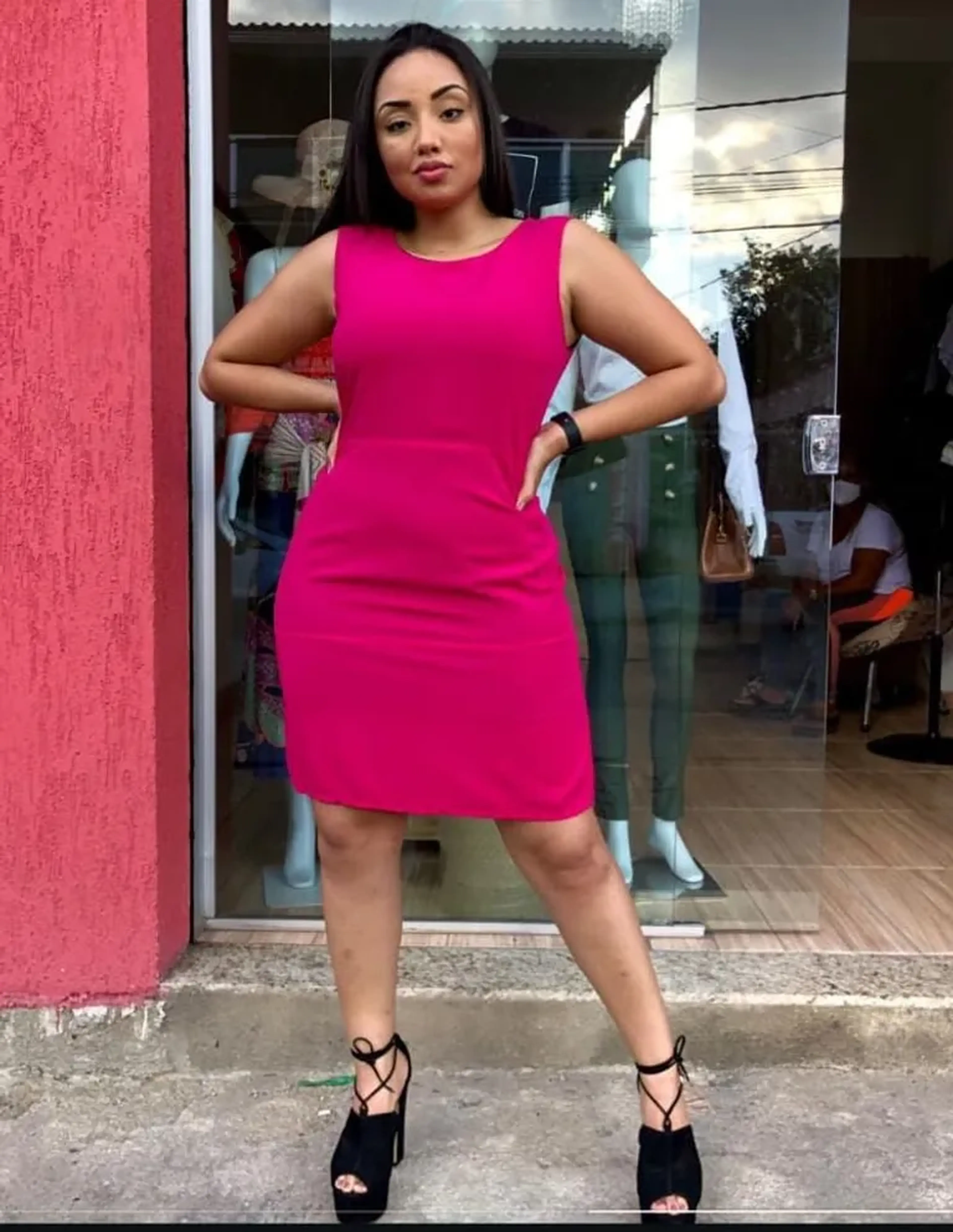 Vestido casual Rosa Pink imagem