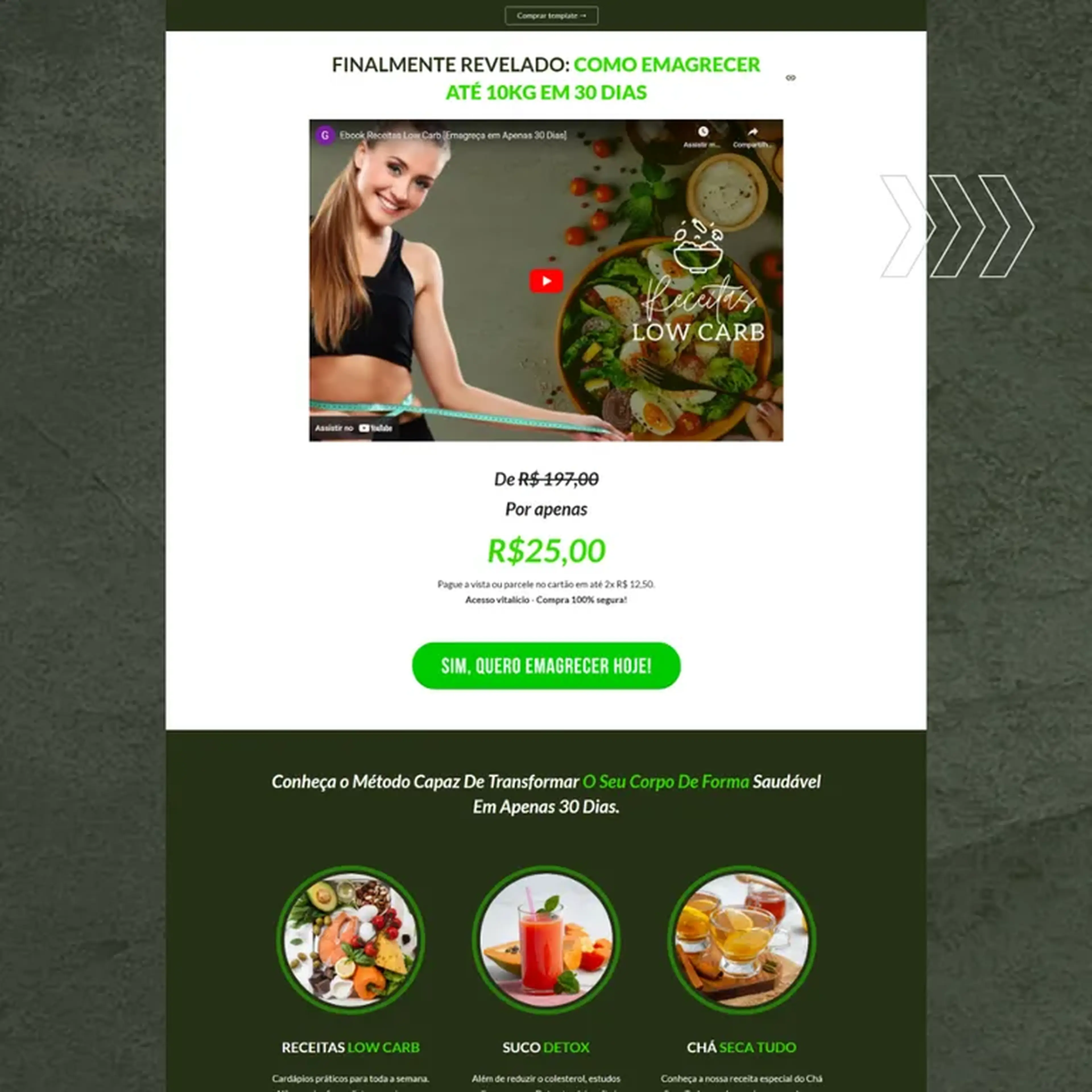 Template PÁGINA DE VENDAS Google Sites imagem