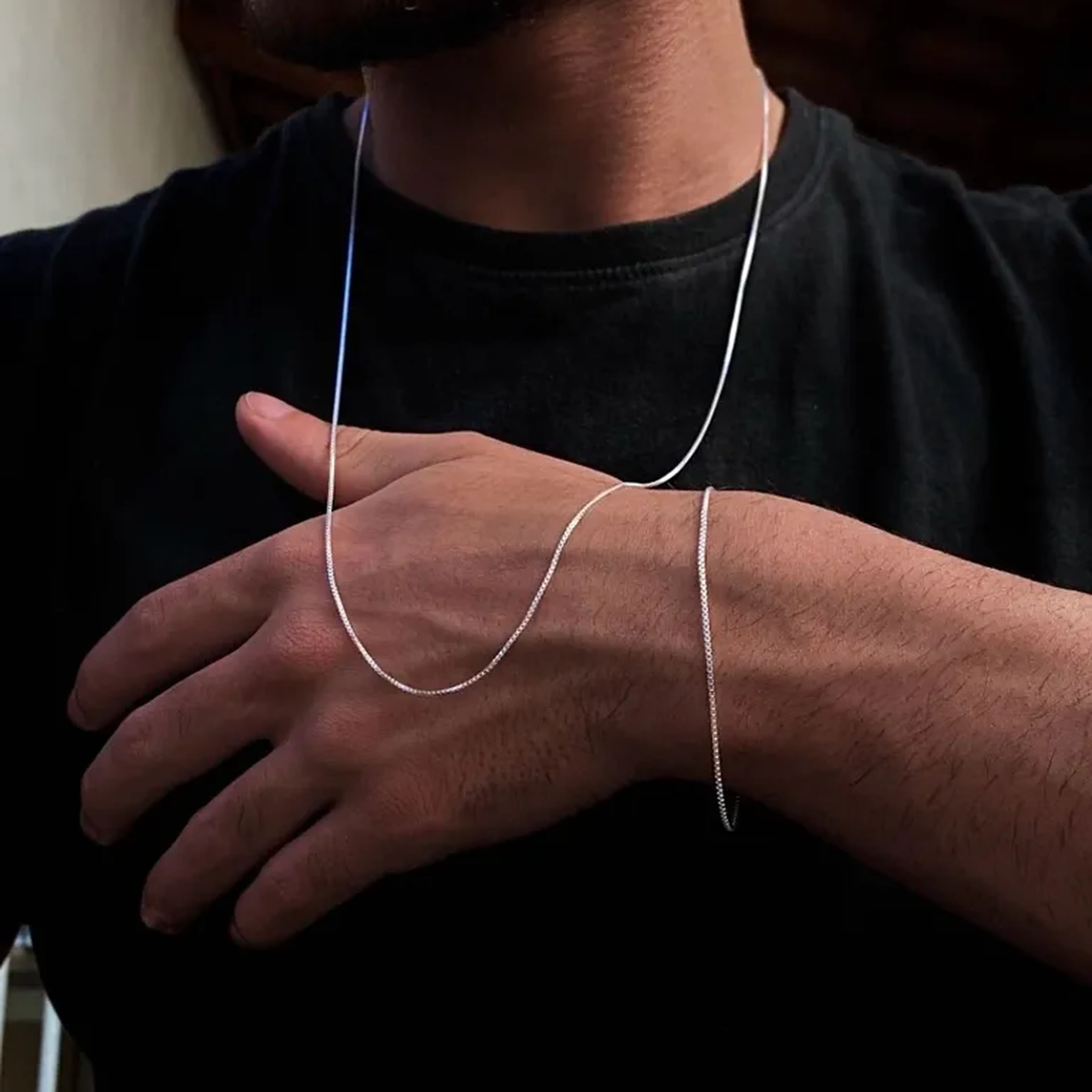 Corrente + Pulseira Veneziana- 1 milímetro imagem