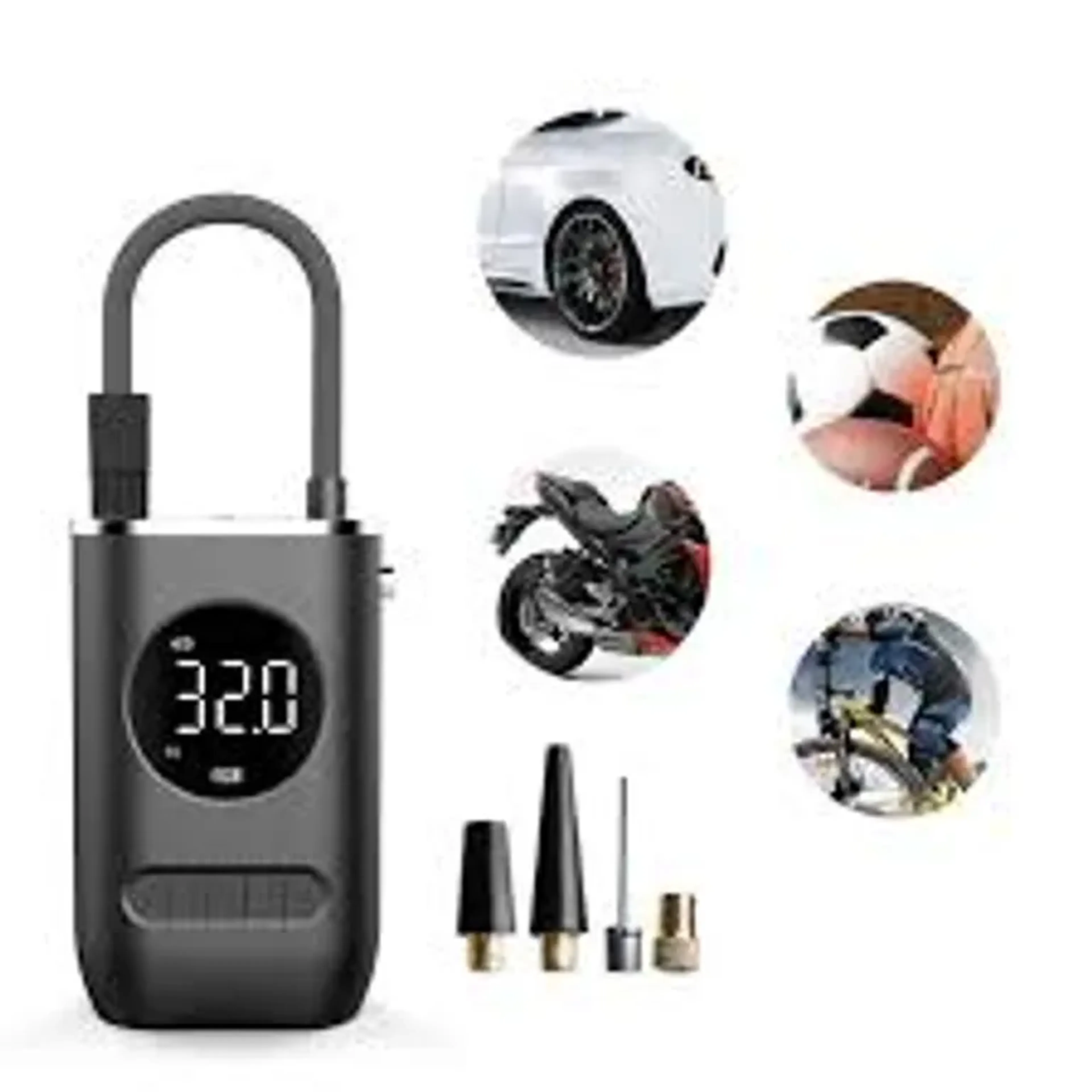 Compressor de Ar Portátil com Bomba de Pneu Sem Fio 150 PSI, com imagem