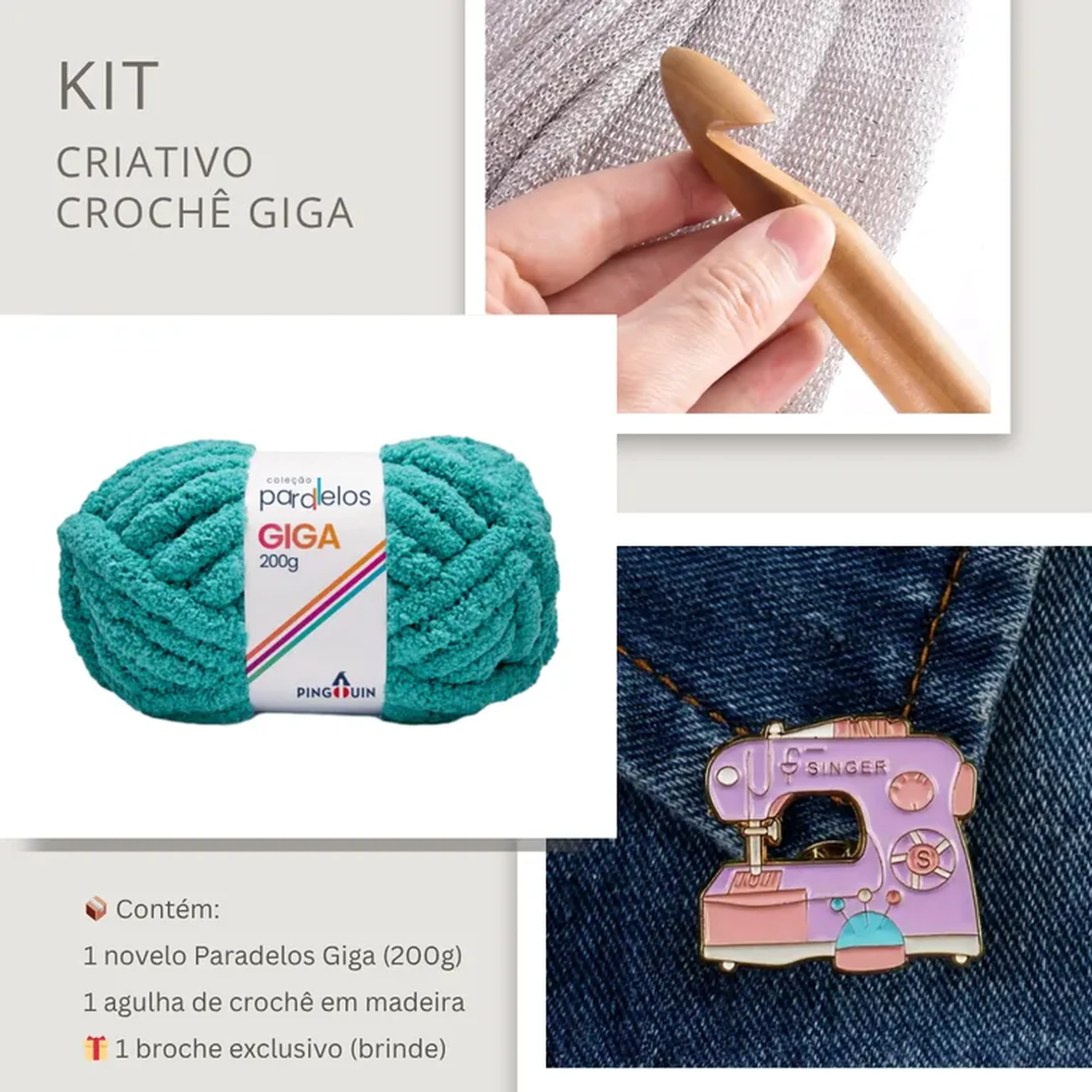 Kit Criativo Crochê Giga imagem
