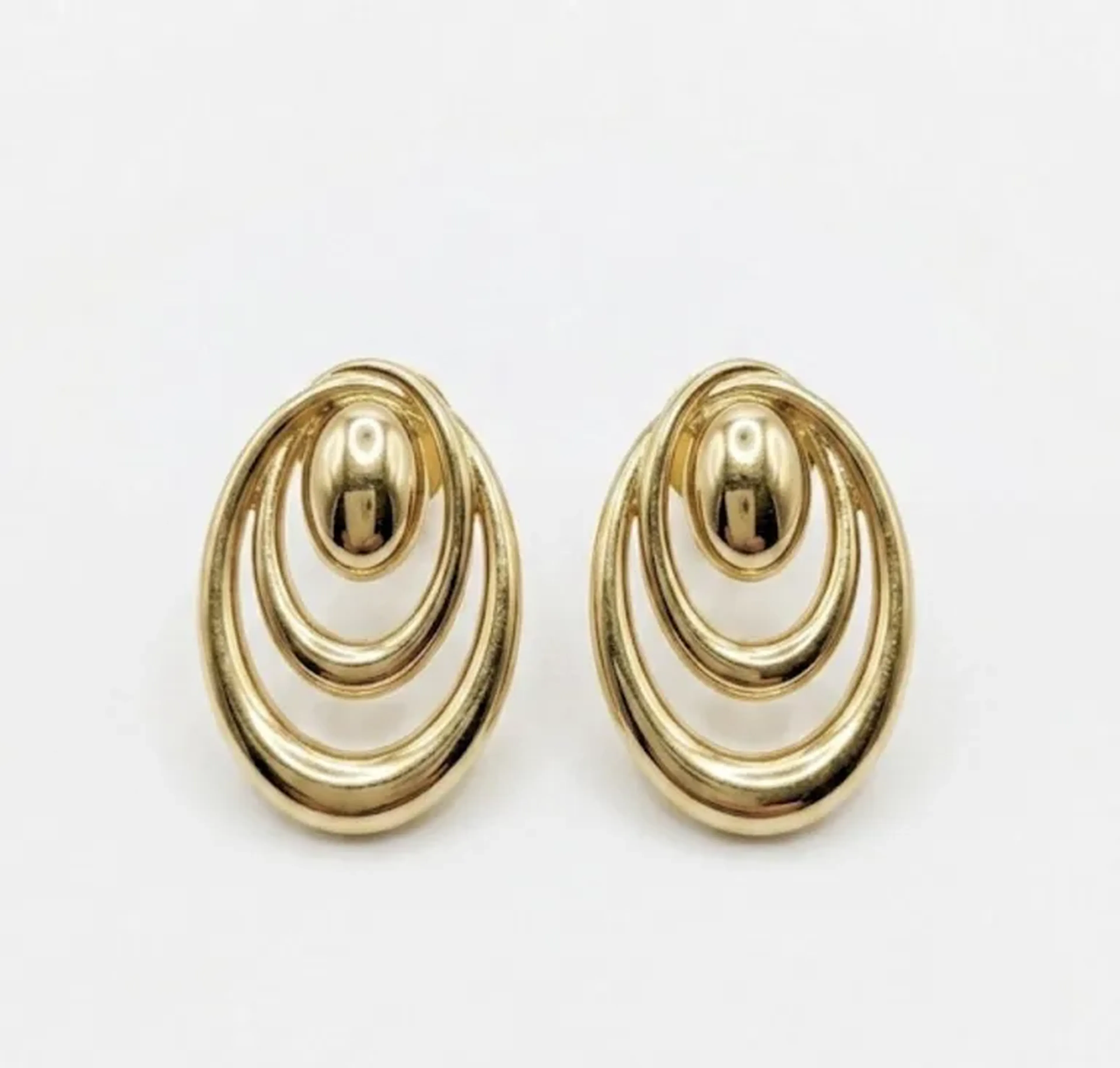 Brinco Trio Oval Dourado imagem