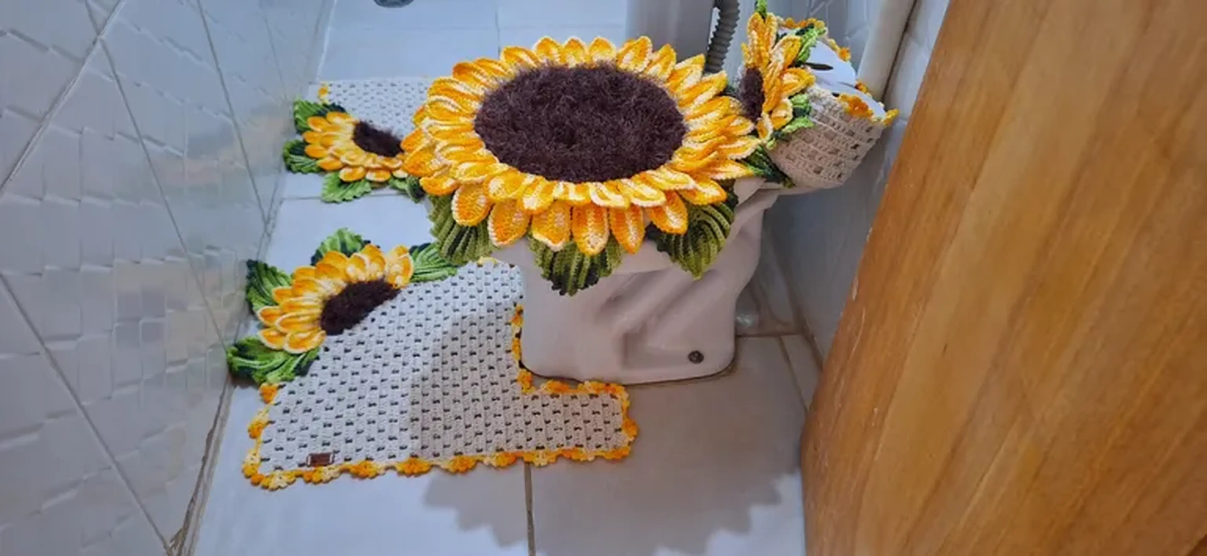 Tapete girassol de banheiro imagem