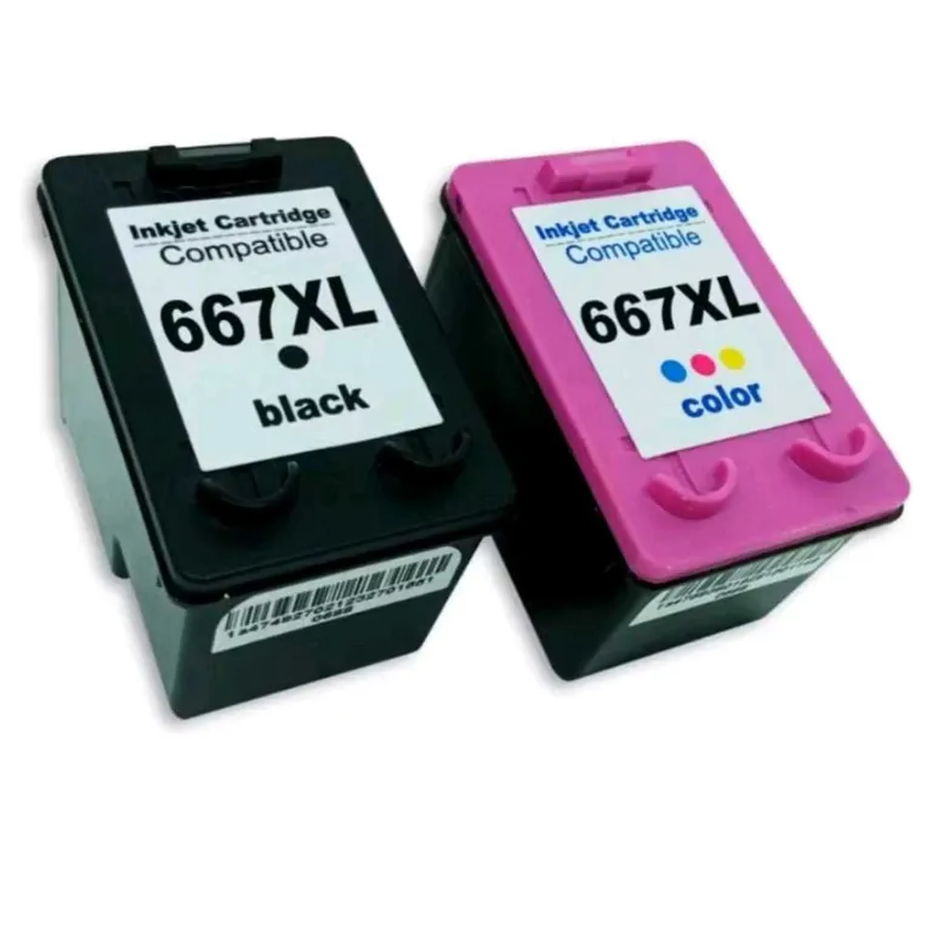 Cartucho jato de tinta HP 667XL Preto e color imagem