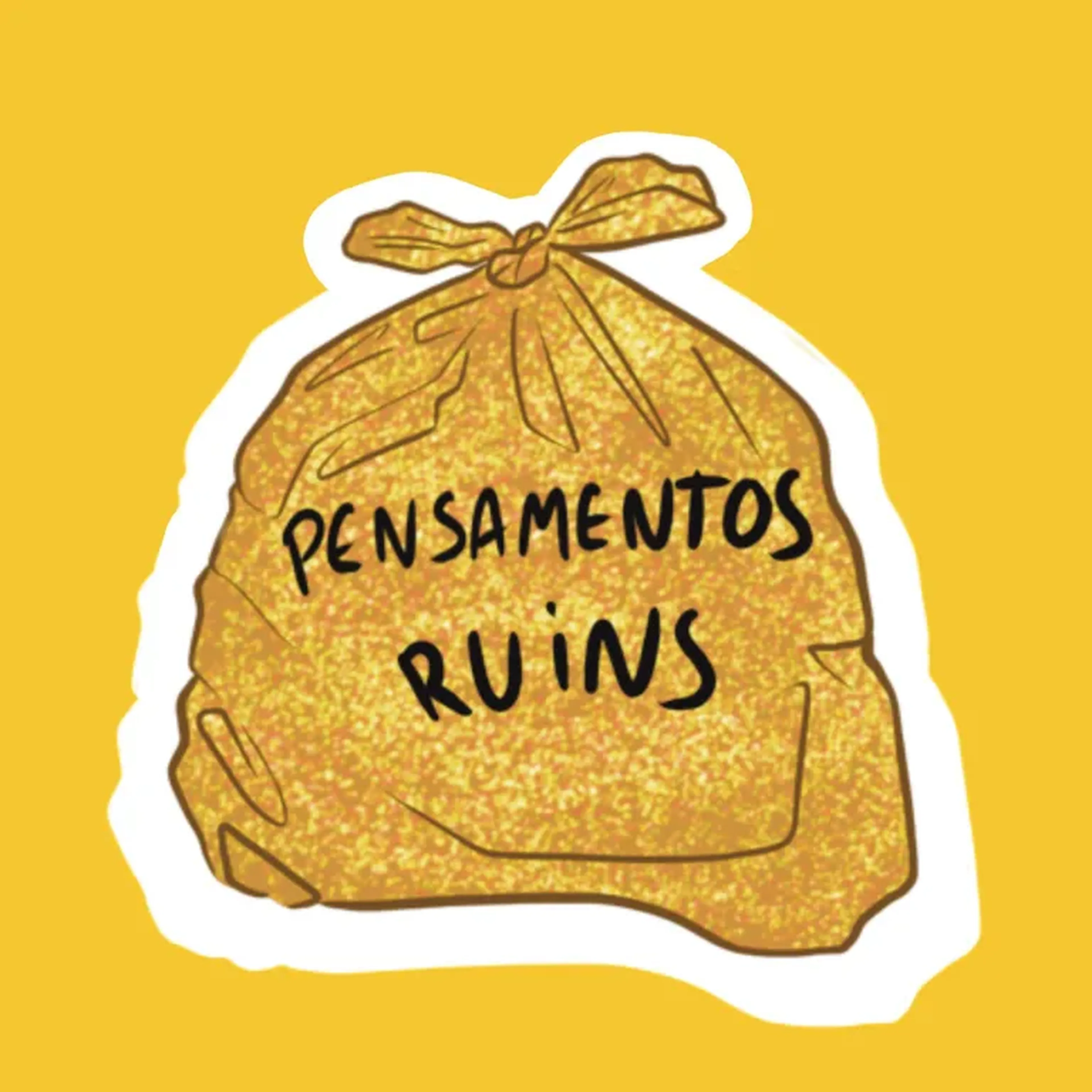 adesivo pensamentos ruins imagem