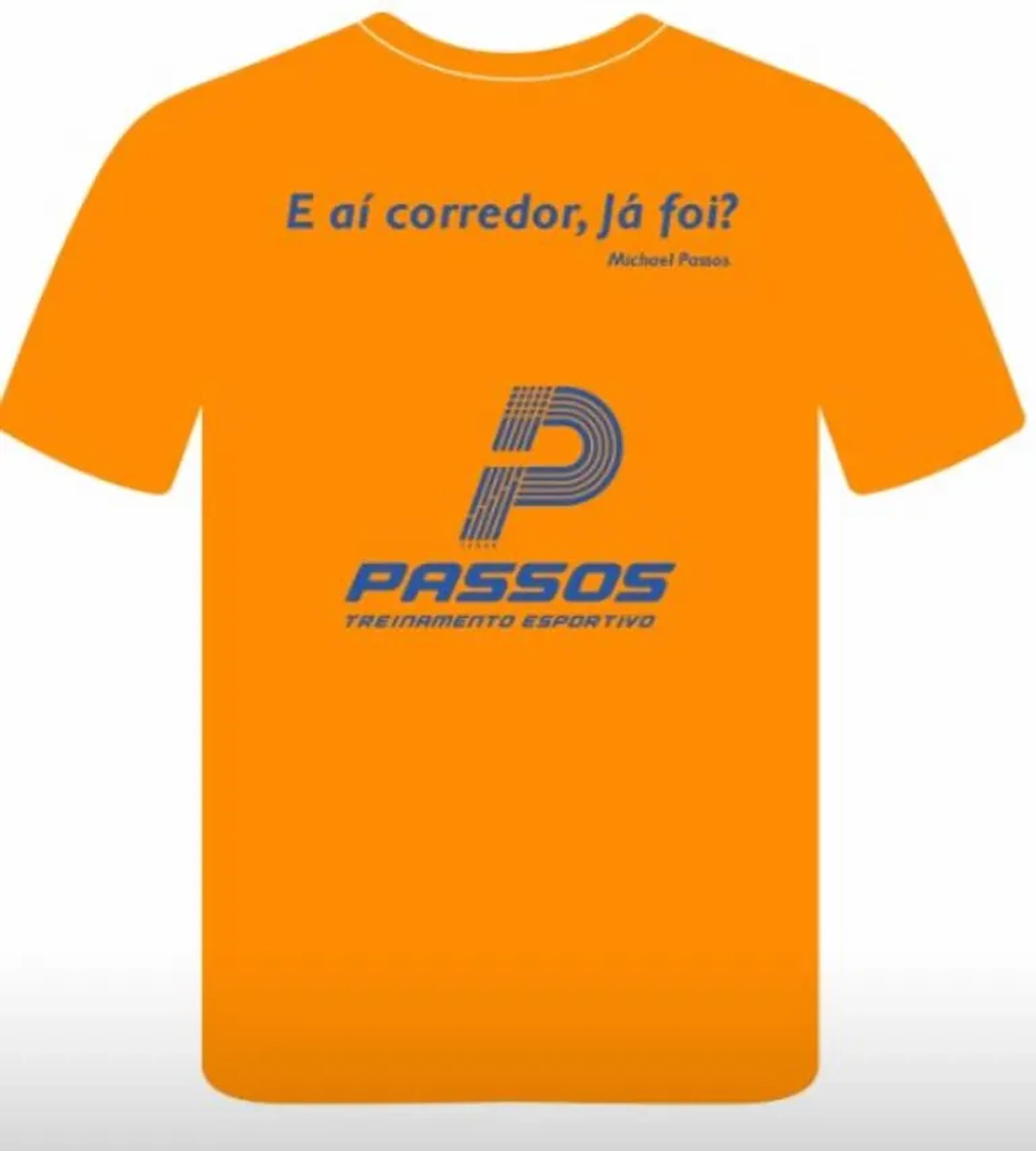 Camiseta Laranja e Azul. imagem