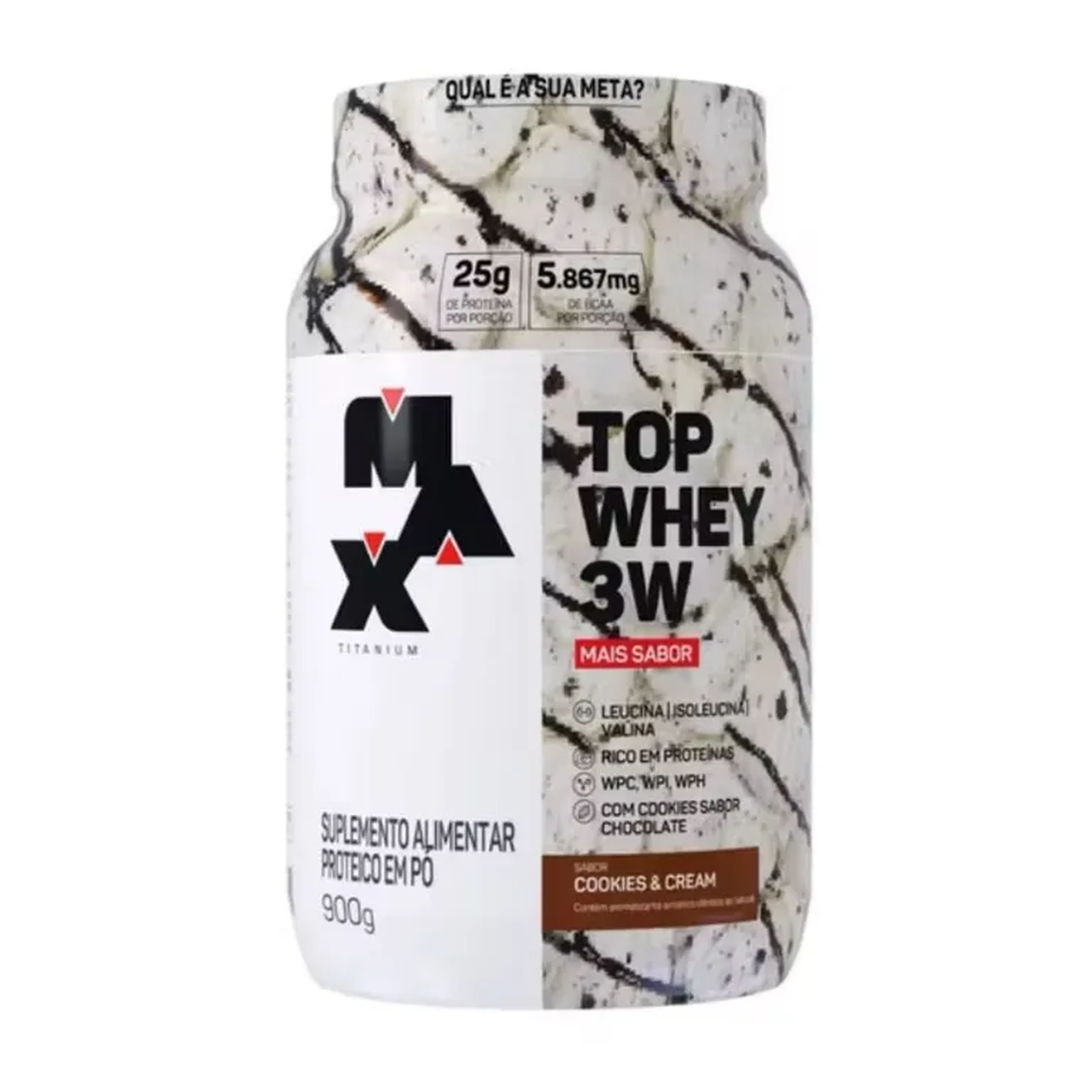 ￼Top Whey 3w + Sabor - 900g - Max Titanium imagem