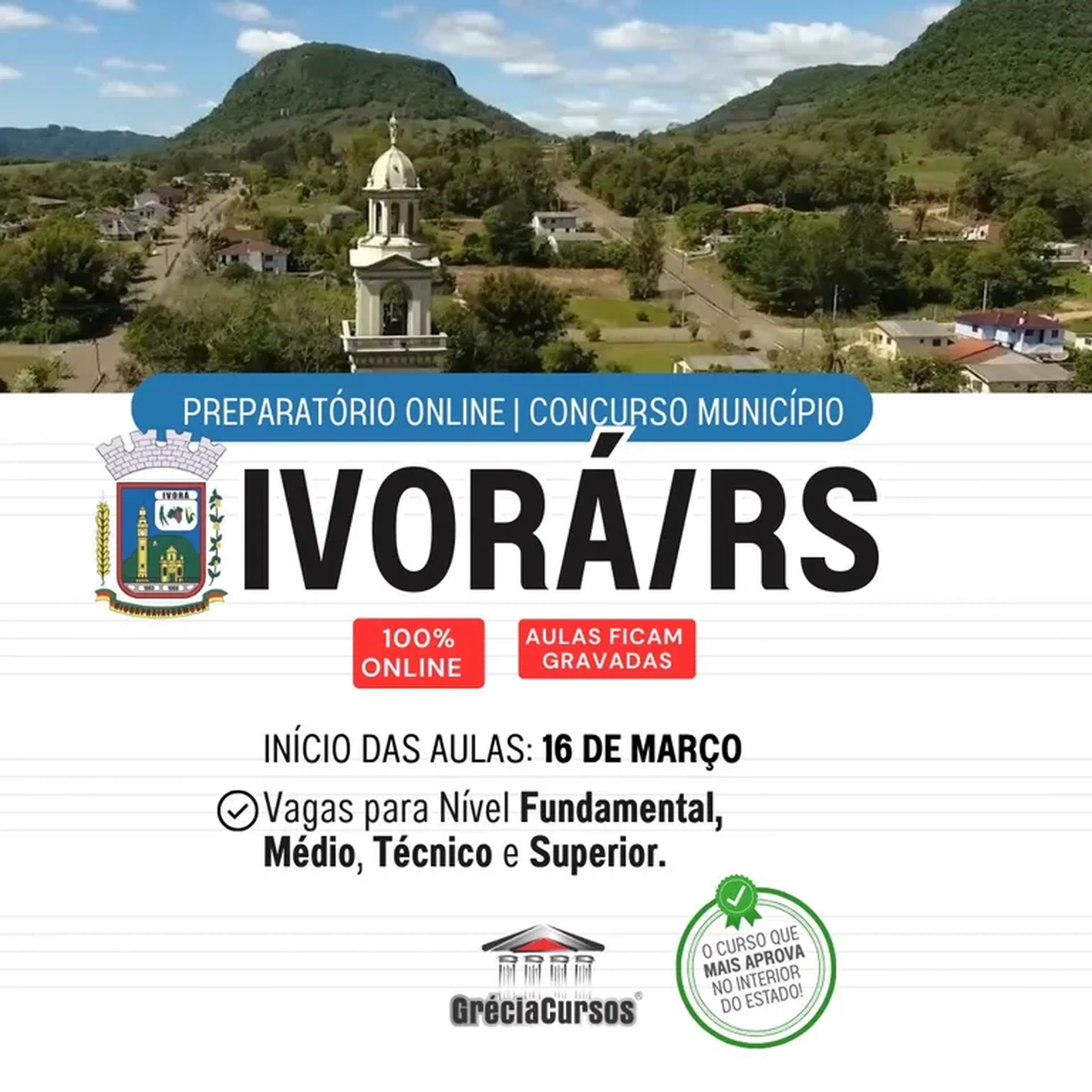 Curso preparatório para o concurso de Ivorá imagem
