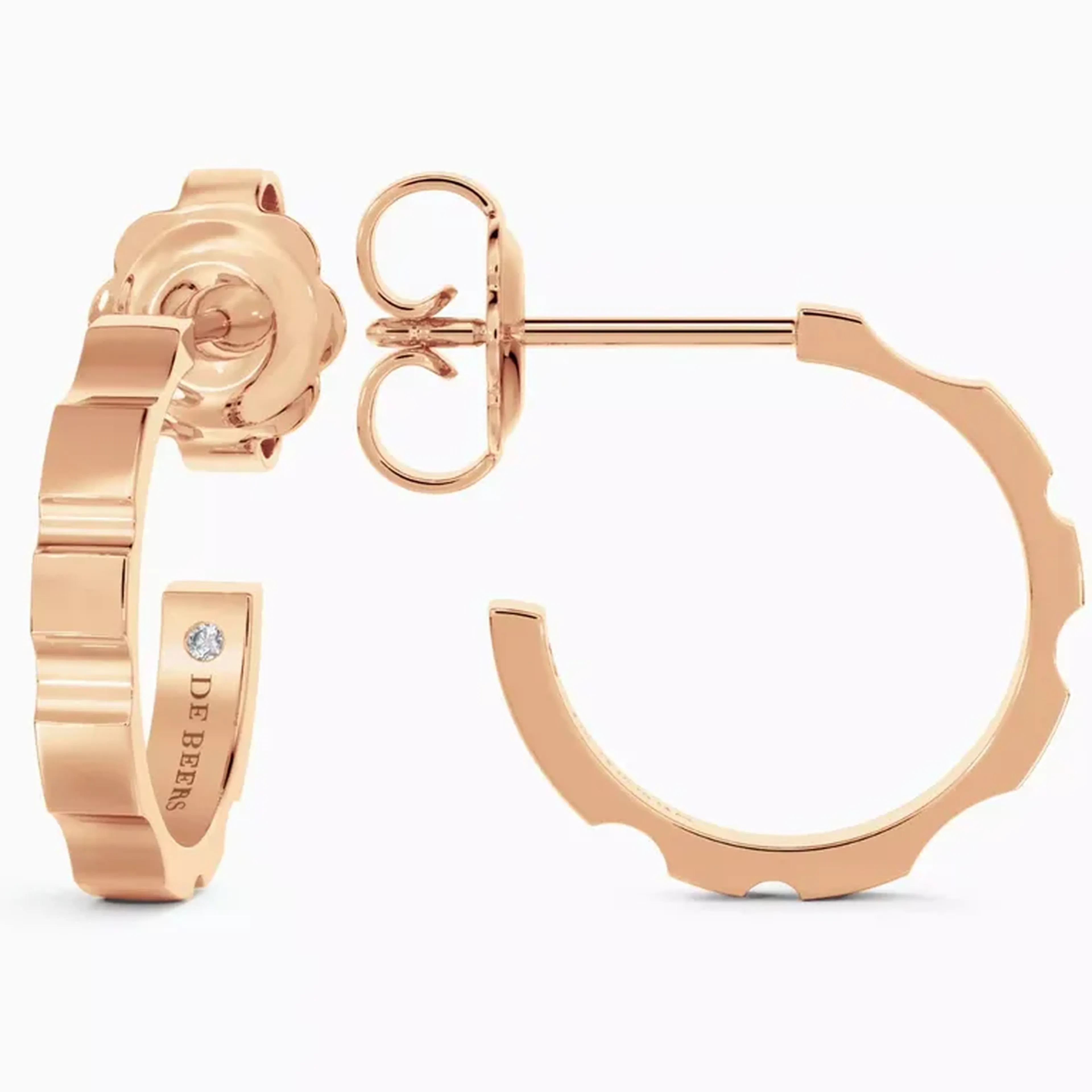 Brincos de Argola RLV Ouro Rosa 18 imagem