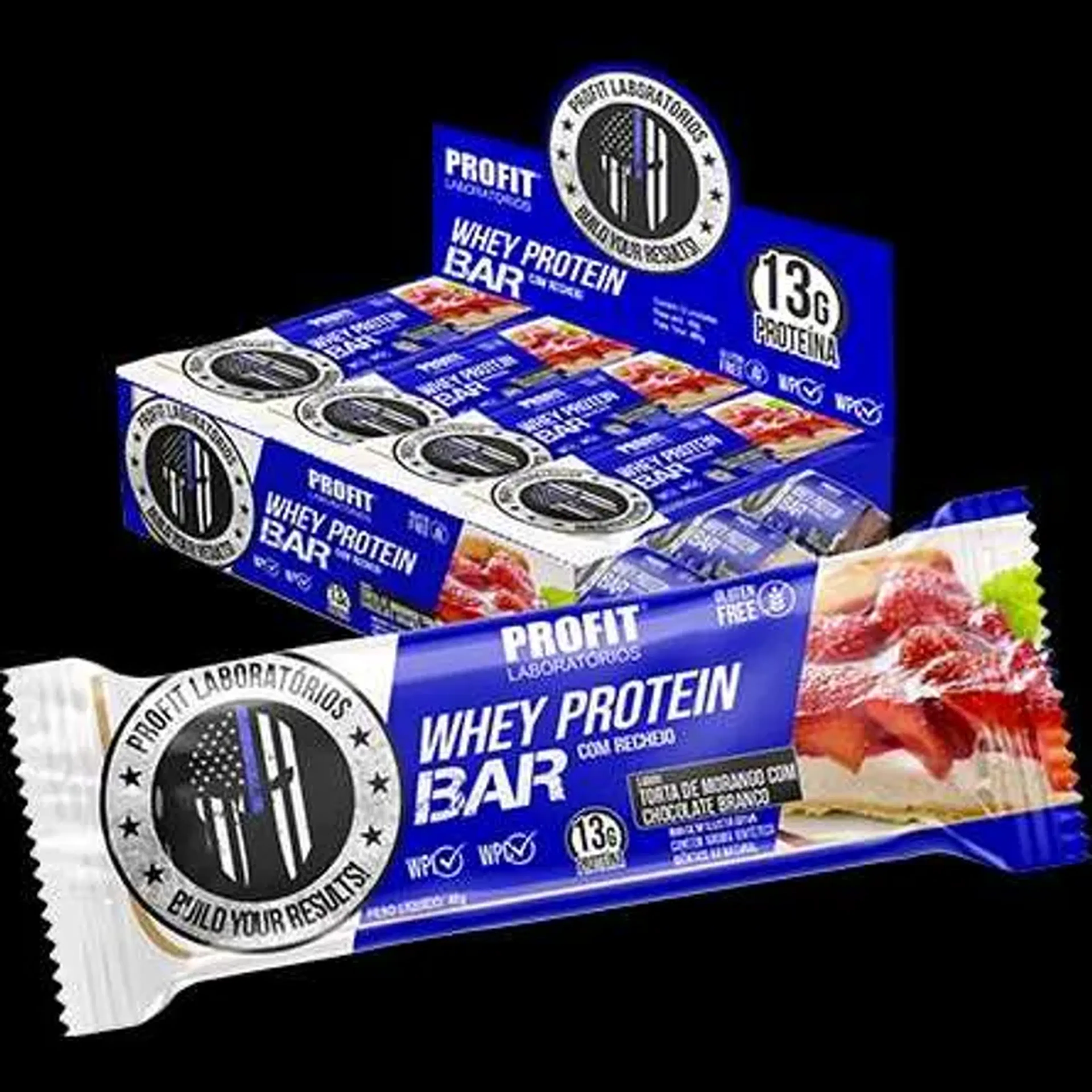 WHEY PROTEIN BAR SABOR TORTA DE MORANGO COM CHOCOLATE BRANCO imagem