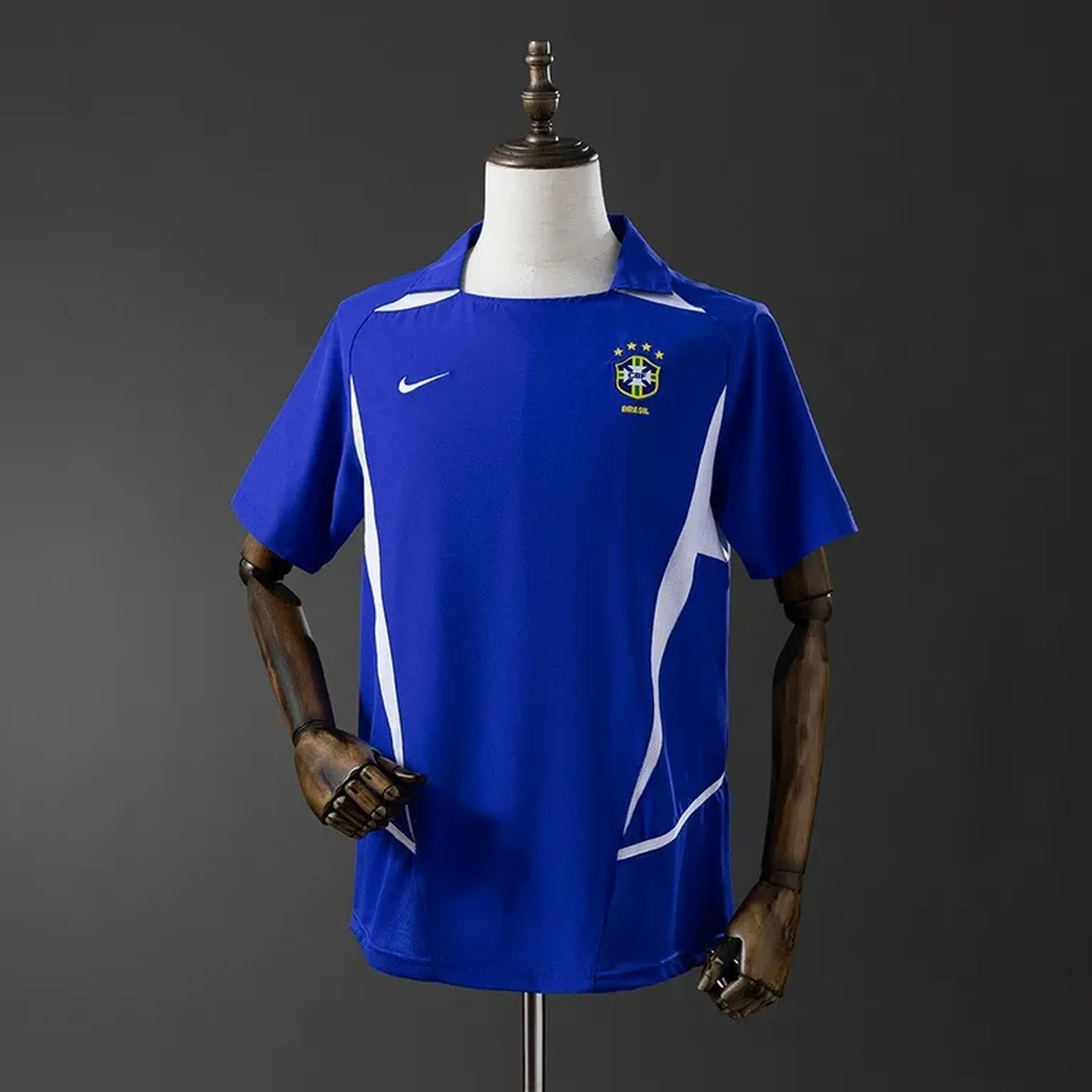 Camisa Visitante Retrô Seleção Brasileira 2002 imagem