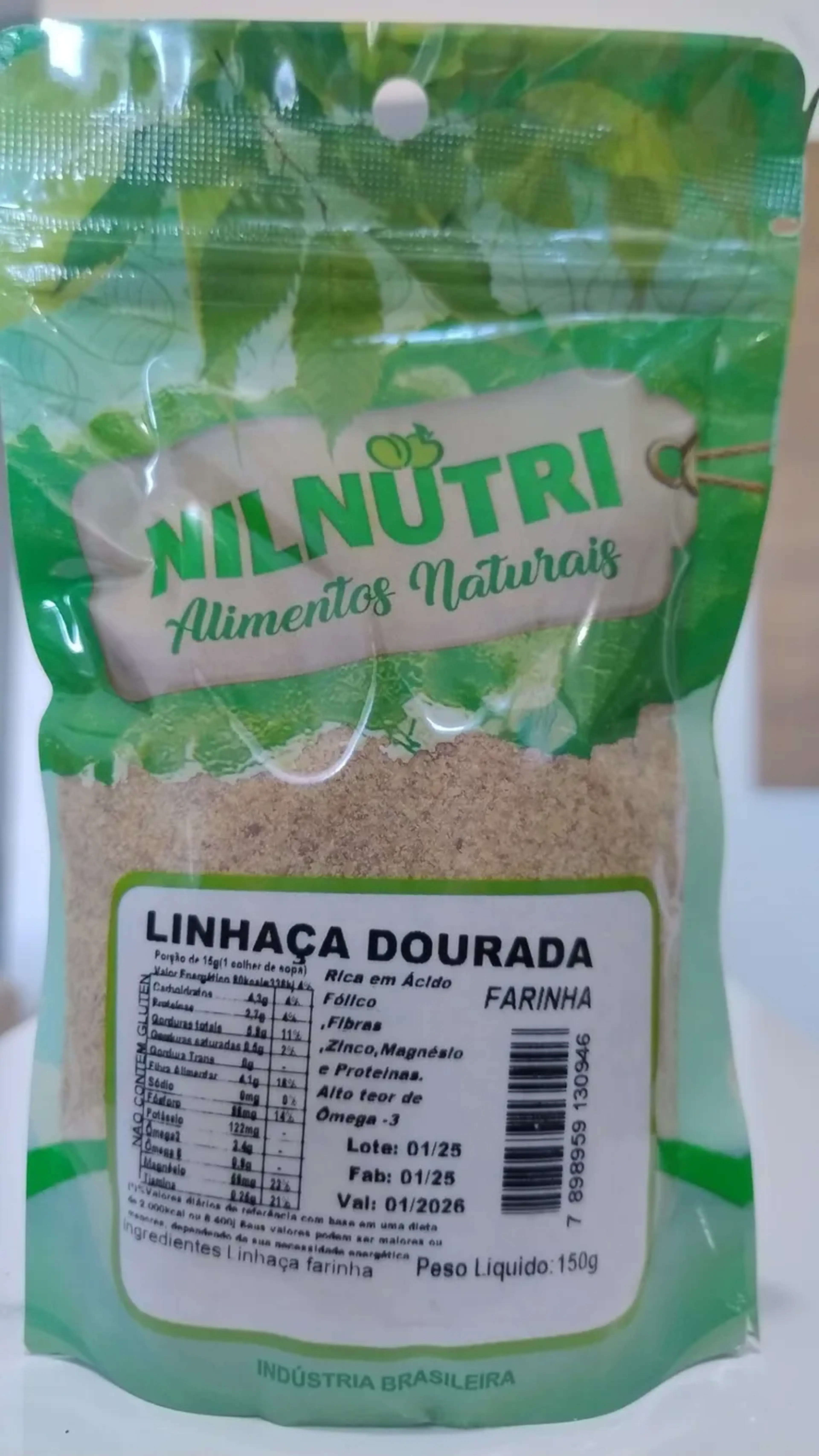 Farinha de linhaça dourada 100g imagem