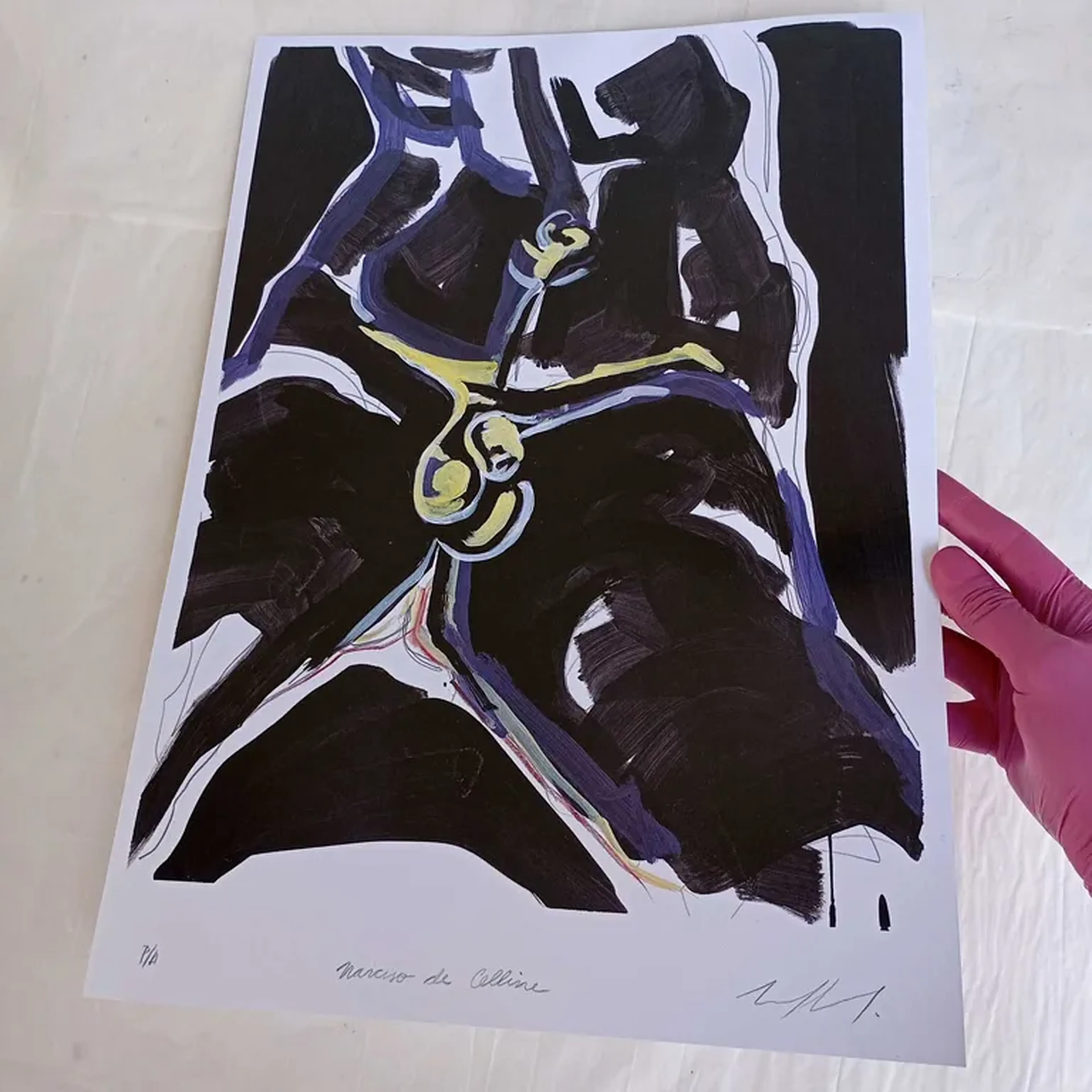 Para 5° C - Narciso de Cellini - 30 x 42 cm gravura assinada imagem