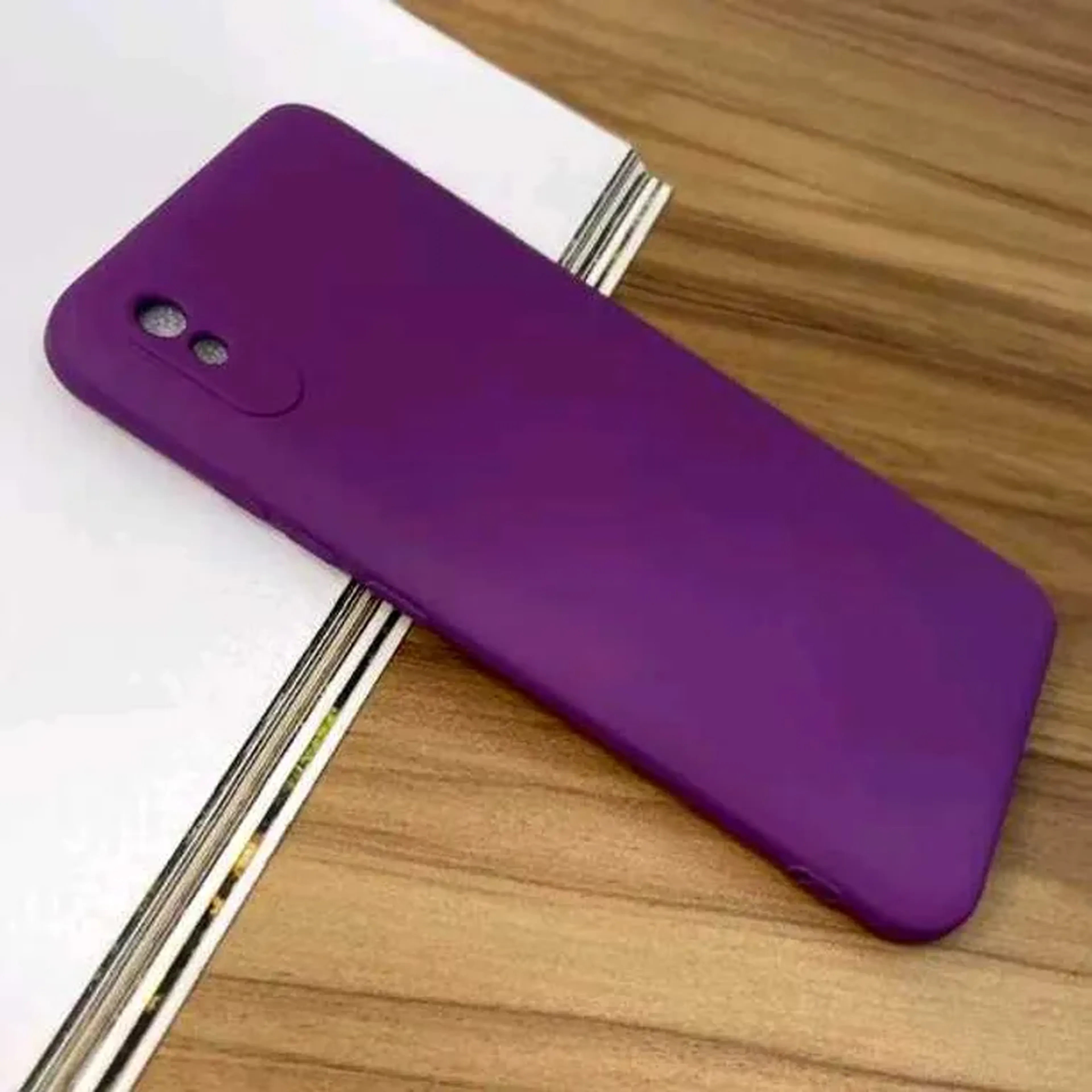 Capinha para Redmi 9A, Silicone Aveludada (VINHO) imagem