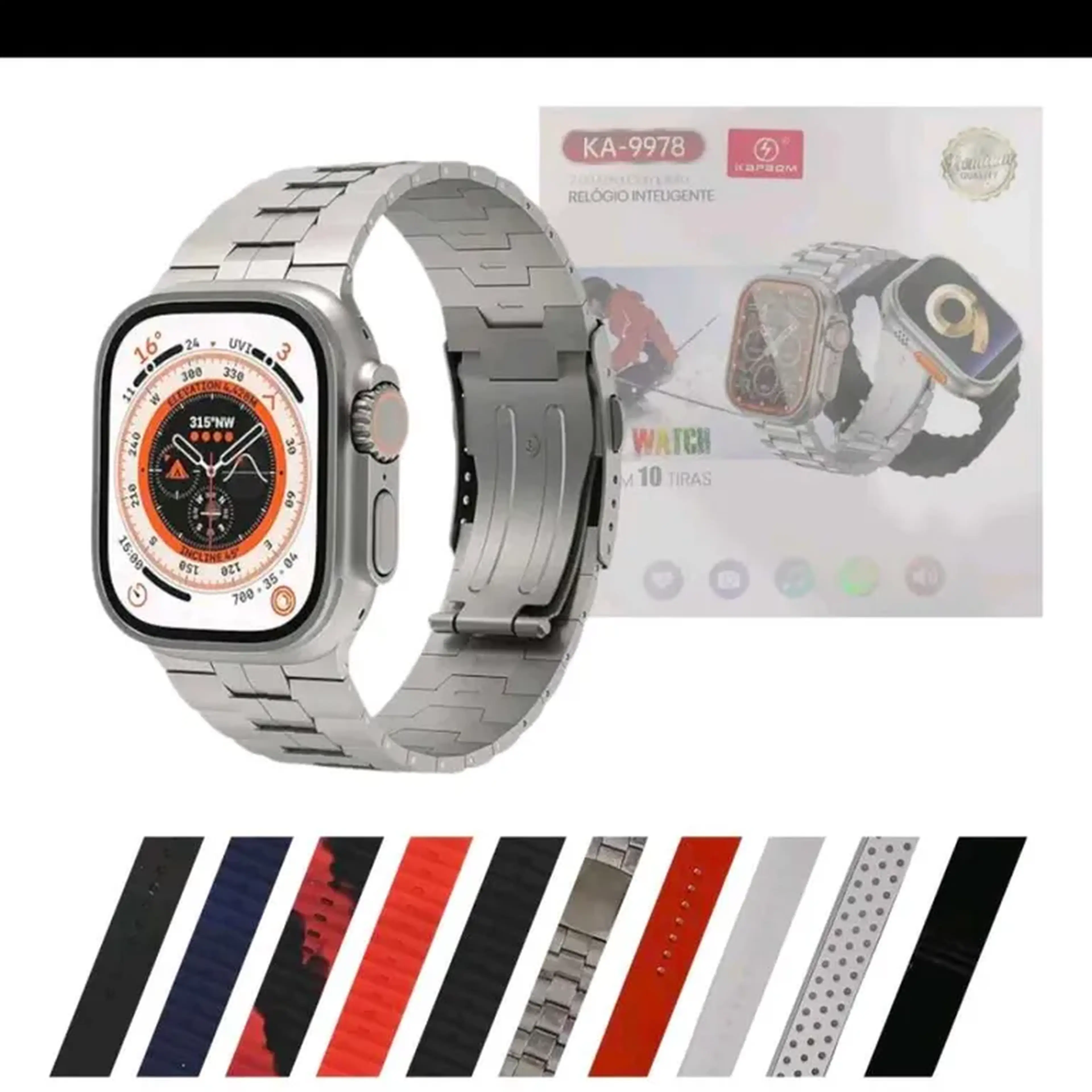 Relogio Smartwath c 10 Pulseiras imagem