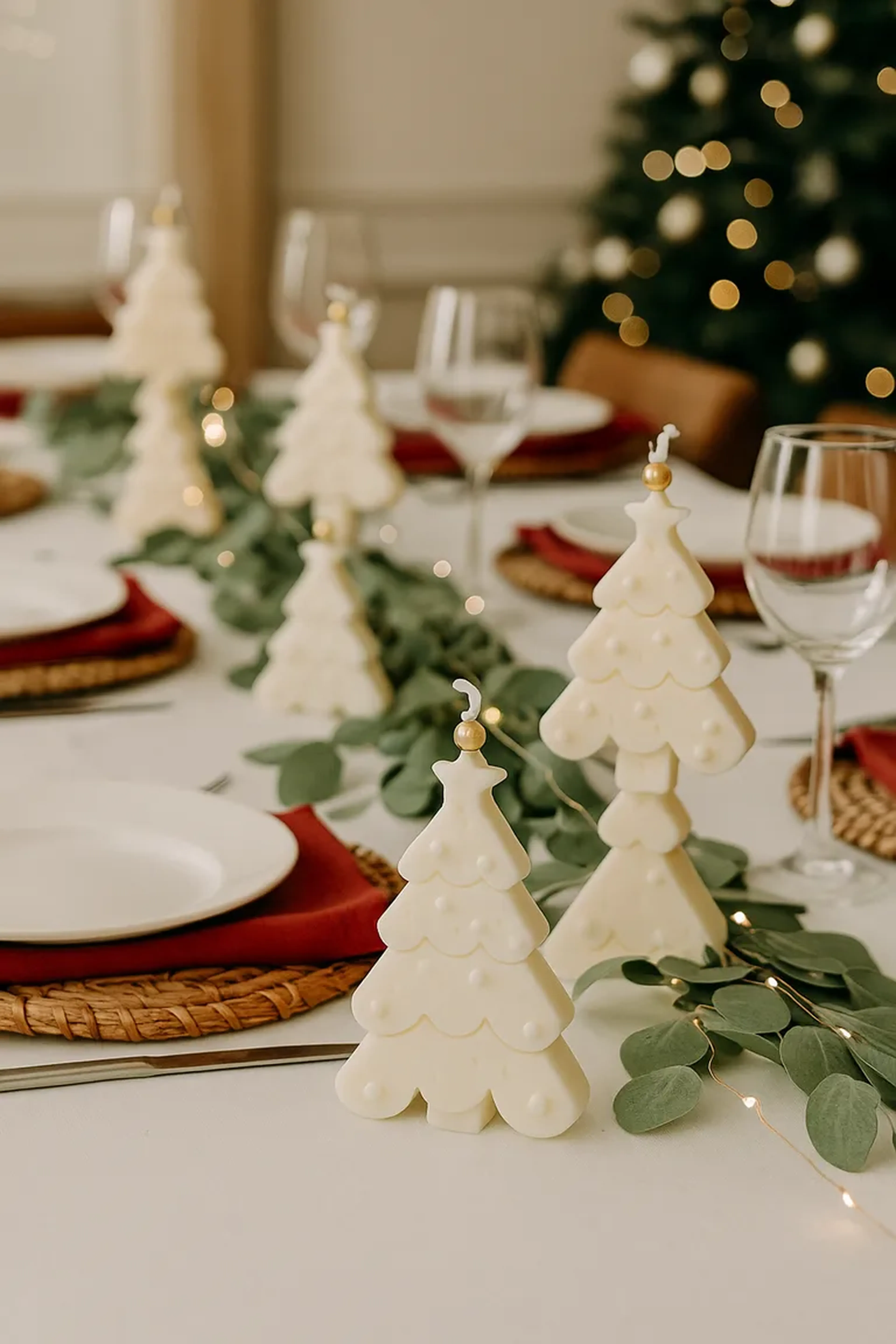 Mini Vela Árvore Natal + Caixa Presente imagem