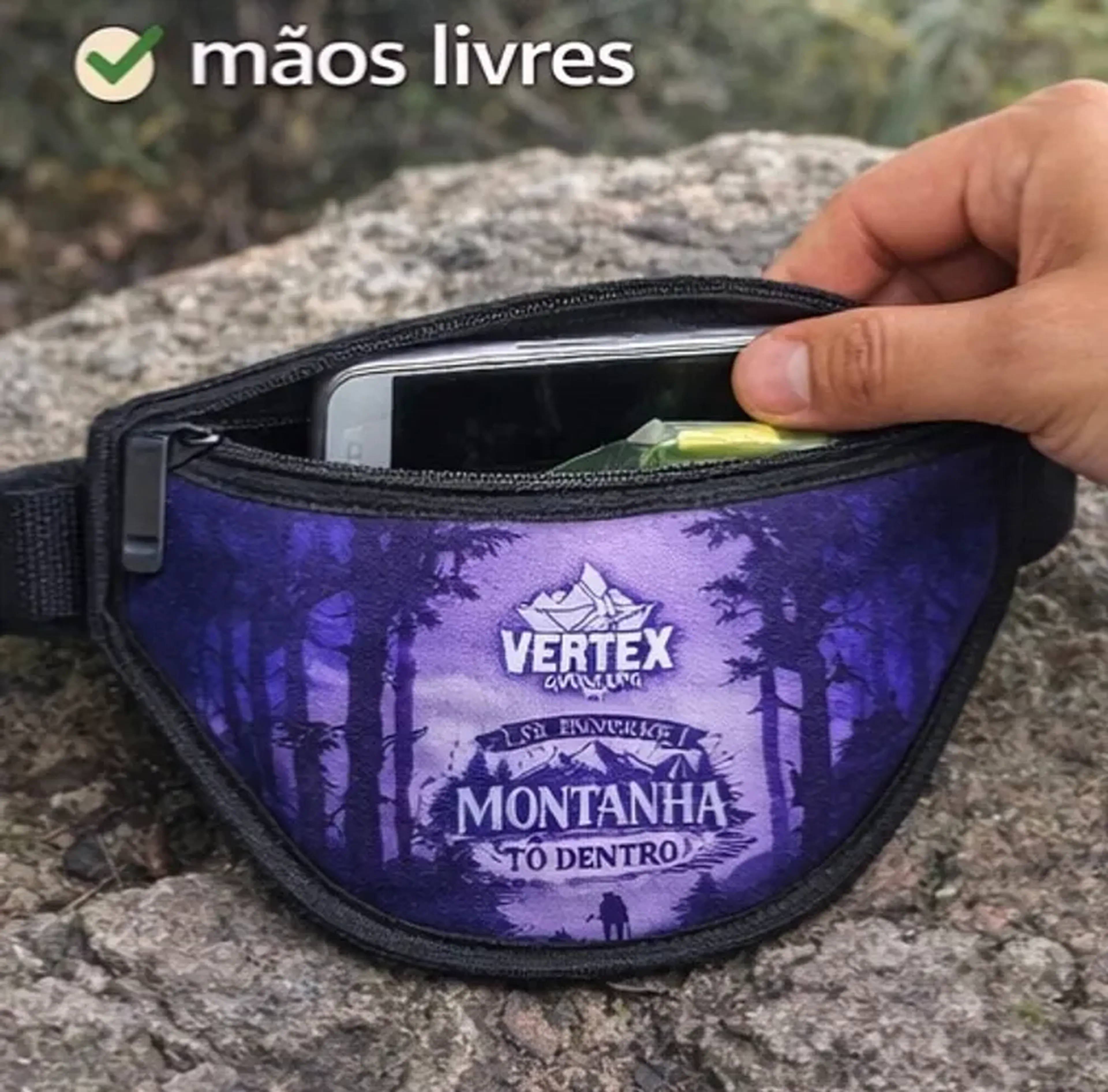 Pochete em neoprene - duplo zíper imagem