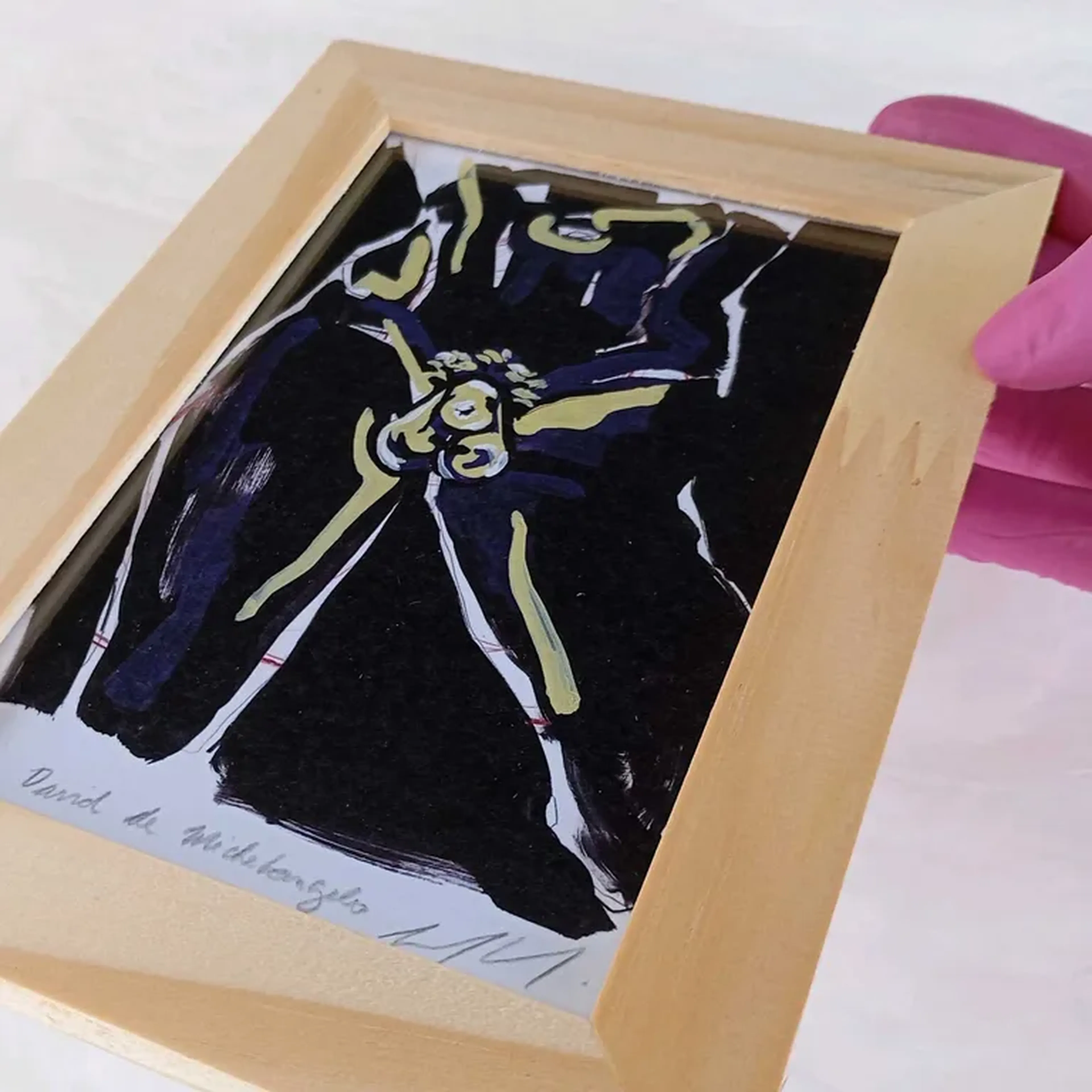 Para 5° C - David de Michelangelo - 10x15 cm moldura plana imagem