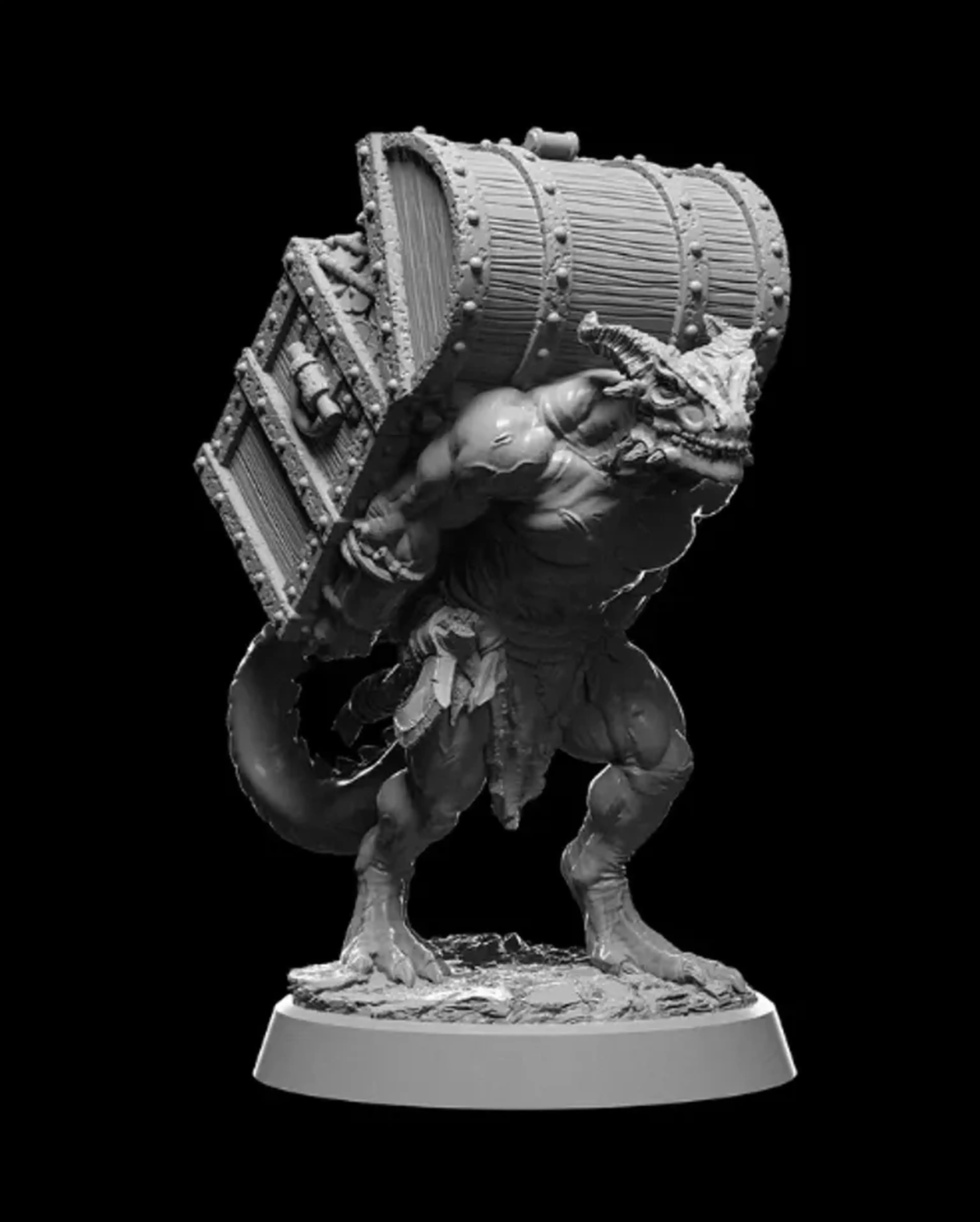 Carregador Dragonfolk – Miniatura de RPG em Resina imagem