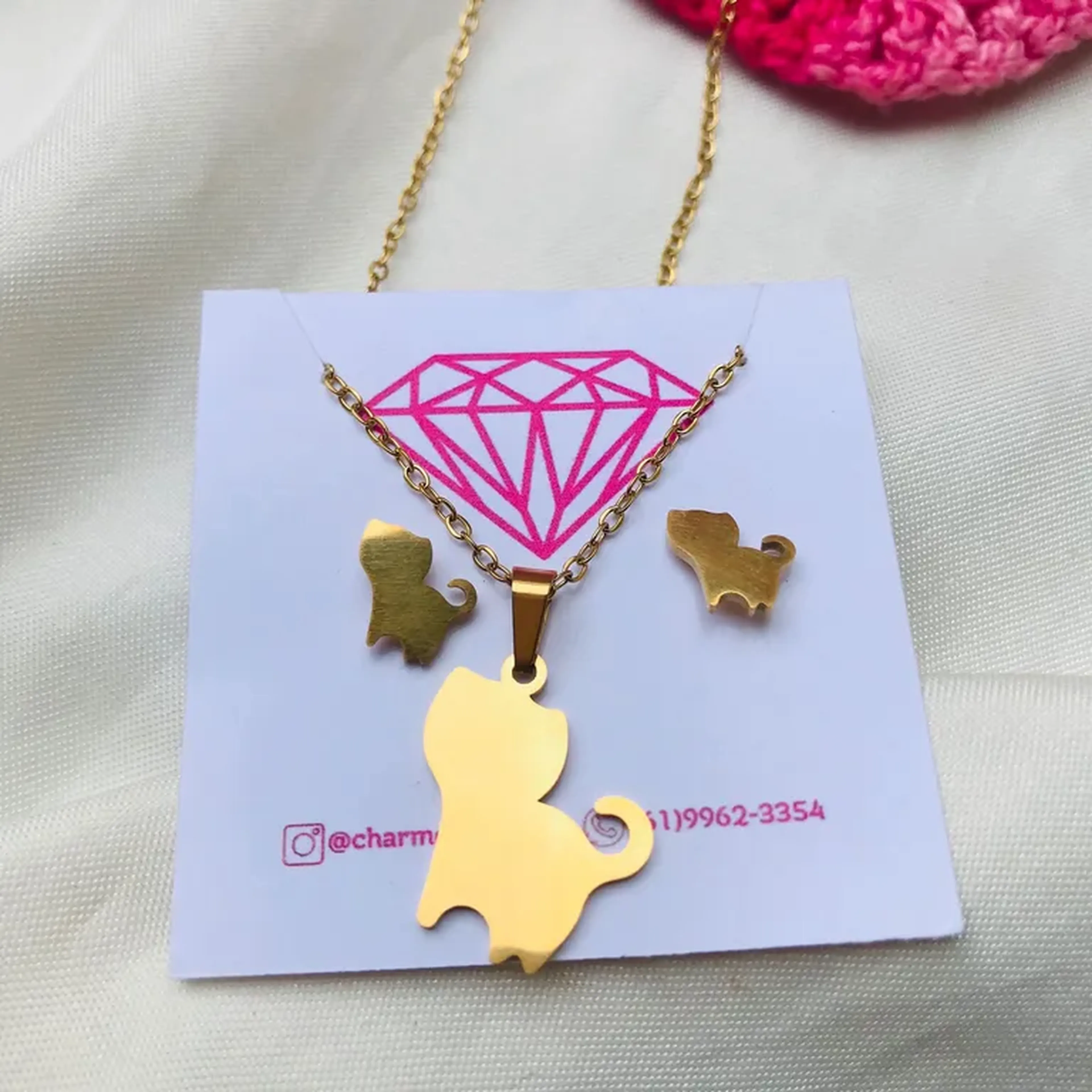 conjunto gatinho - aço inoxidável imagem