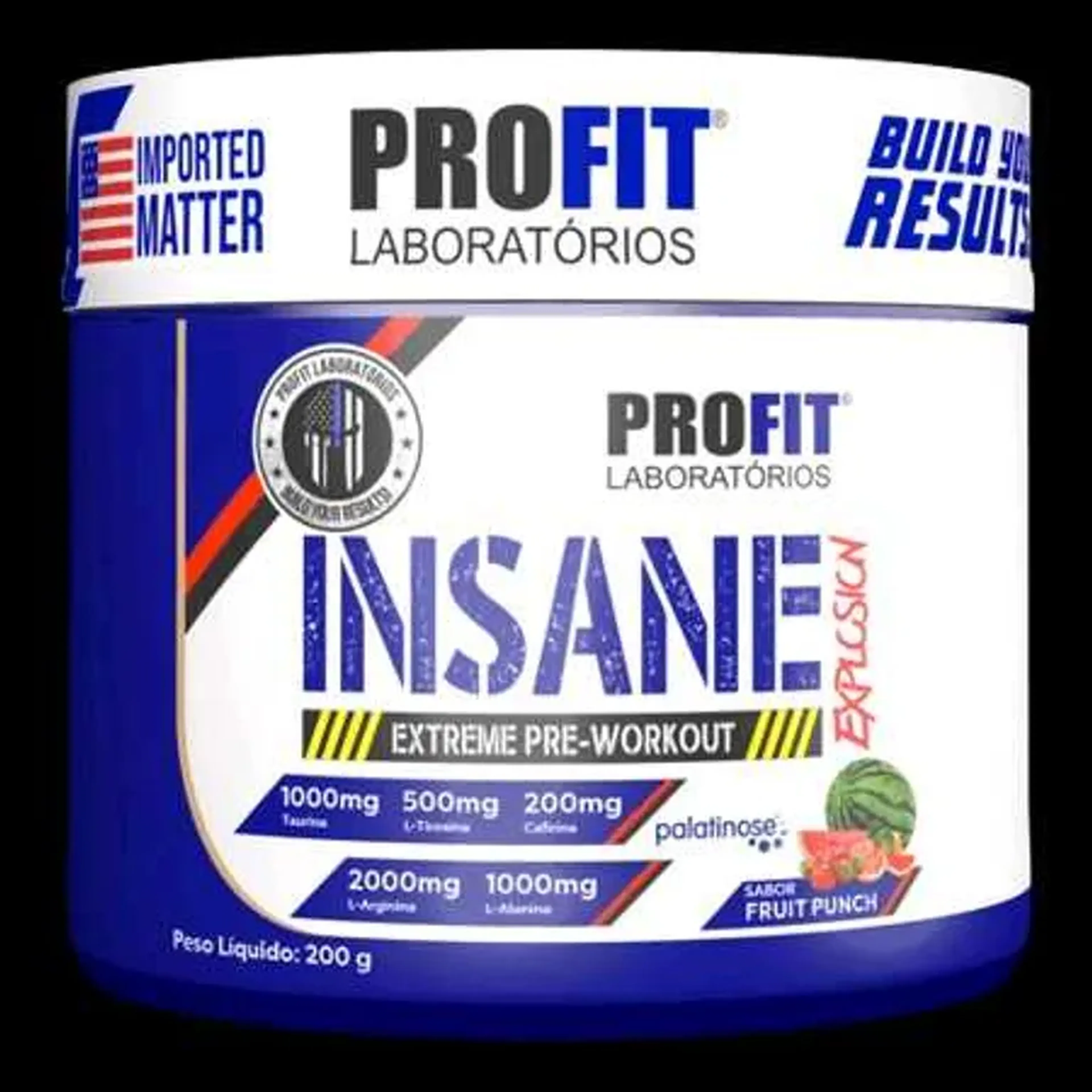 INSANE EXTREME PRE-WORKOUT 200 GRAMAS SABOR FRUIT PUNCH imagem
