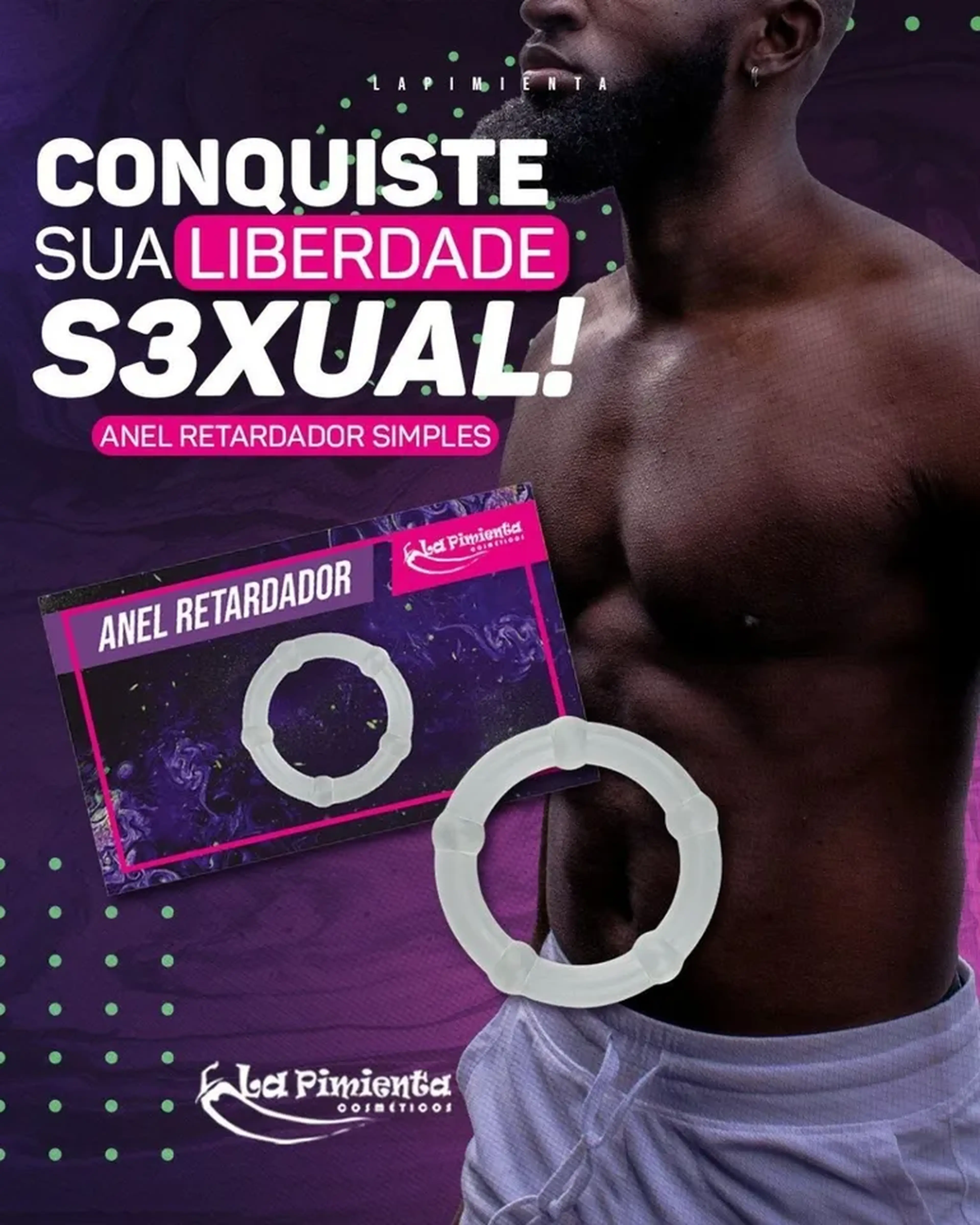 Anel Peniano Retardador Médio Hot Flowers imagem