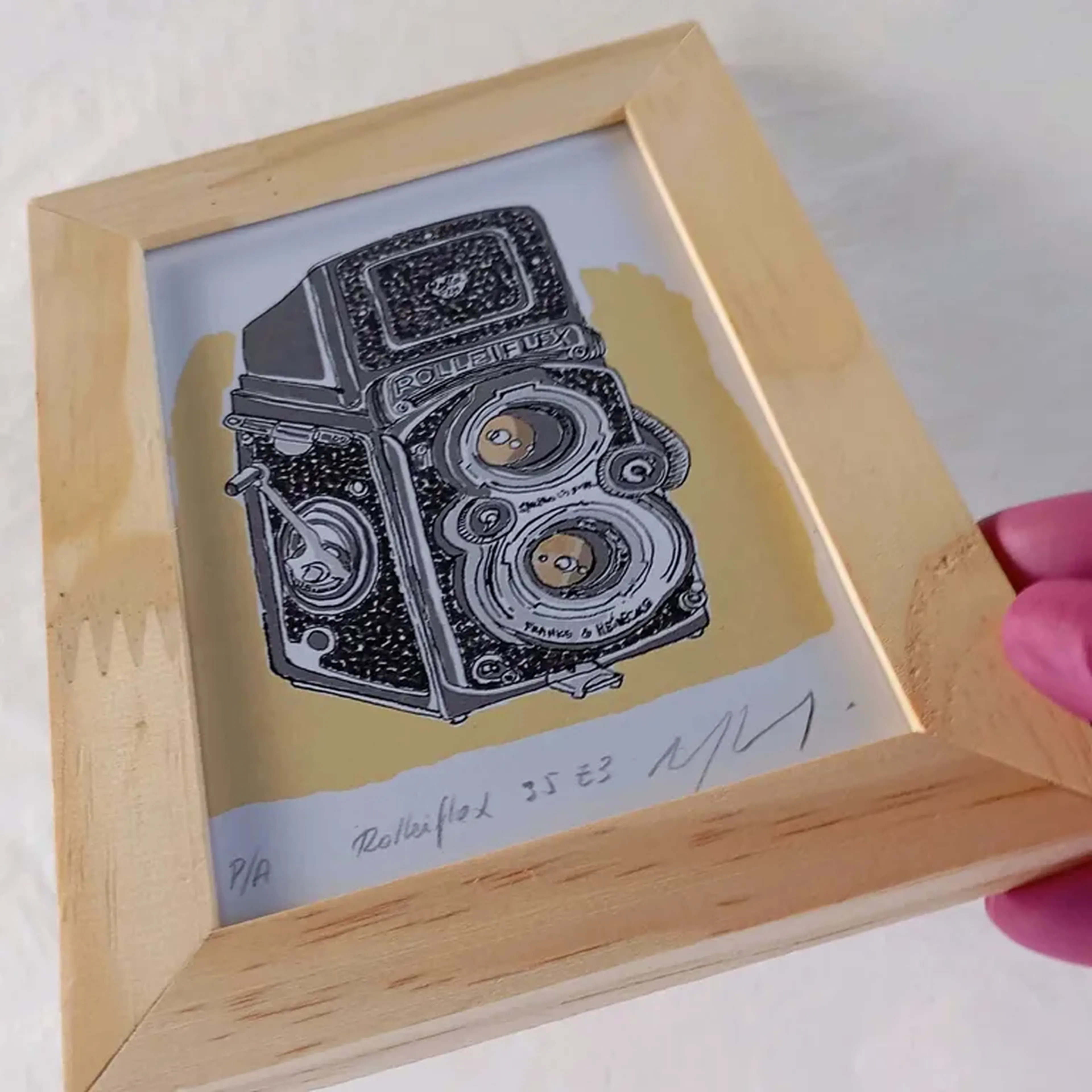 We Love Cameras - Rolleiflex E3 - 10x15 cm moldura plana imagem