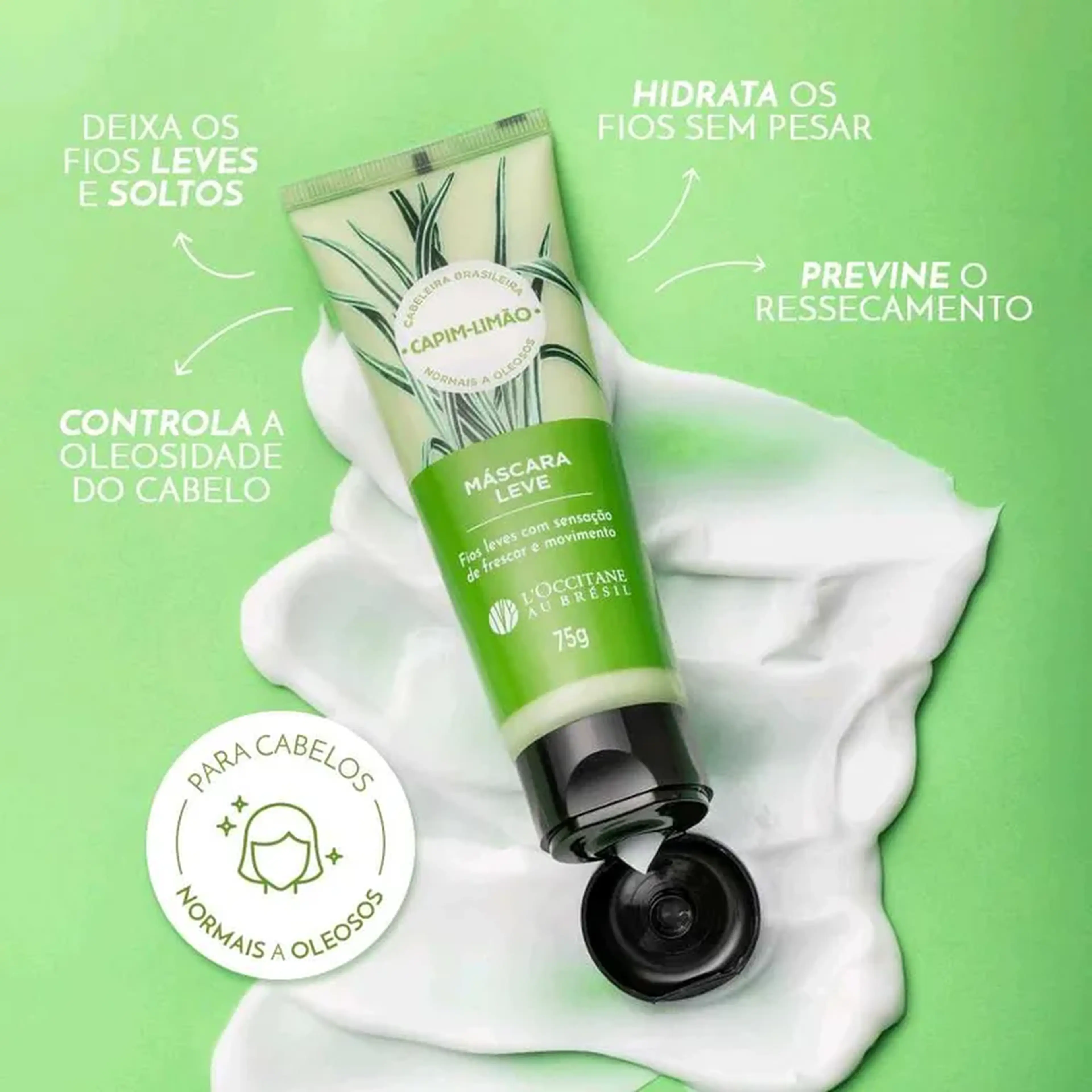 Máscara Leve Capim-Limão imagem
