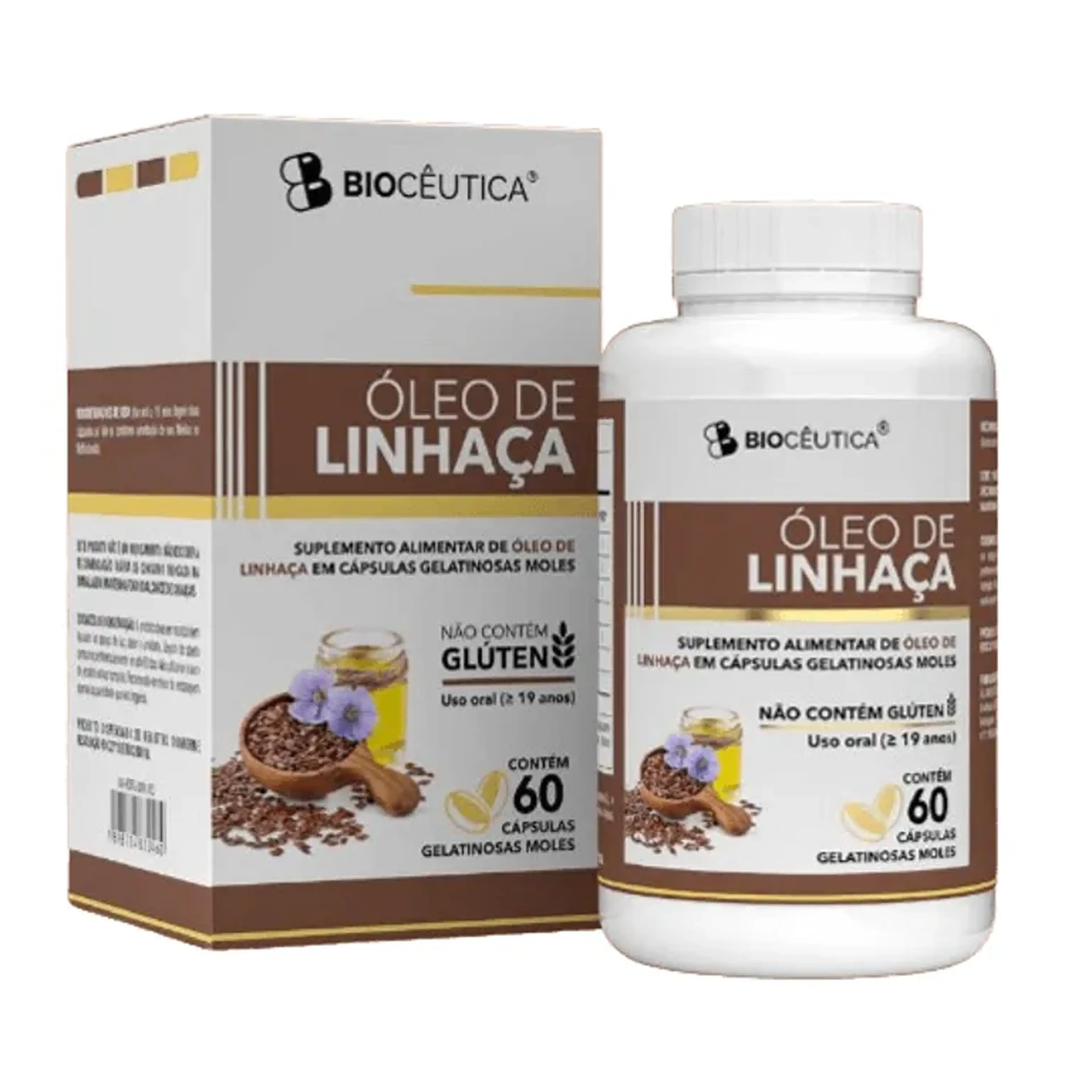 OLEO DE LINHAÇA 60 CAP BIOCEUTICA imagem
