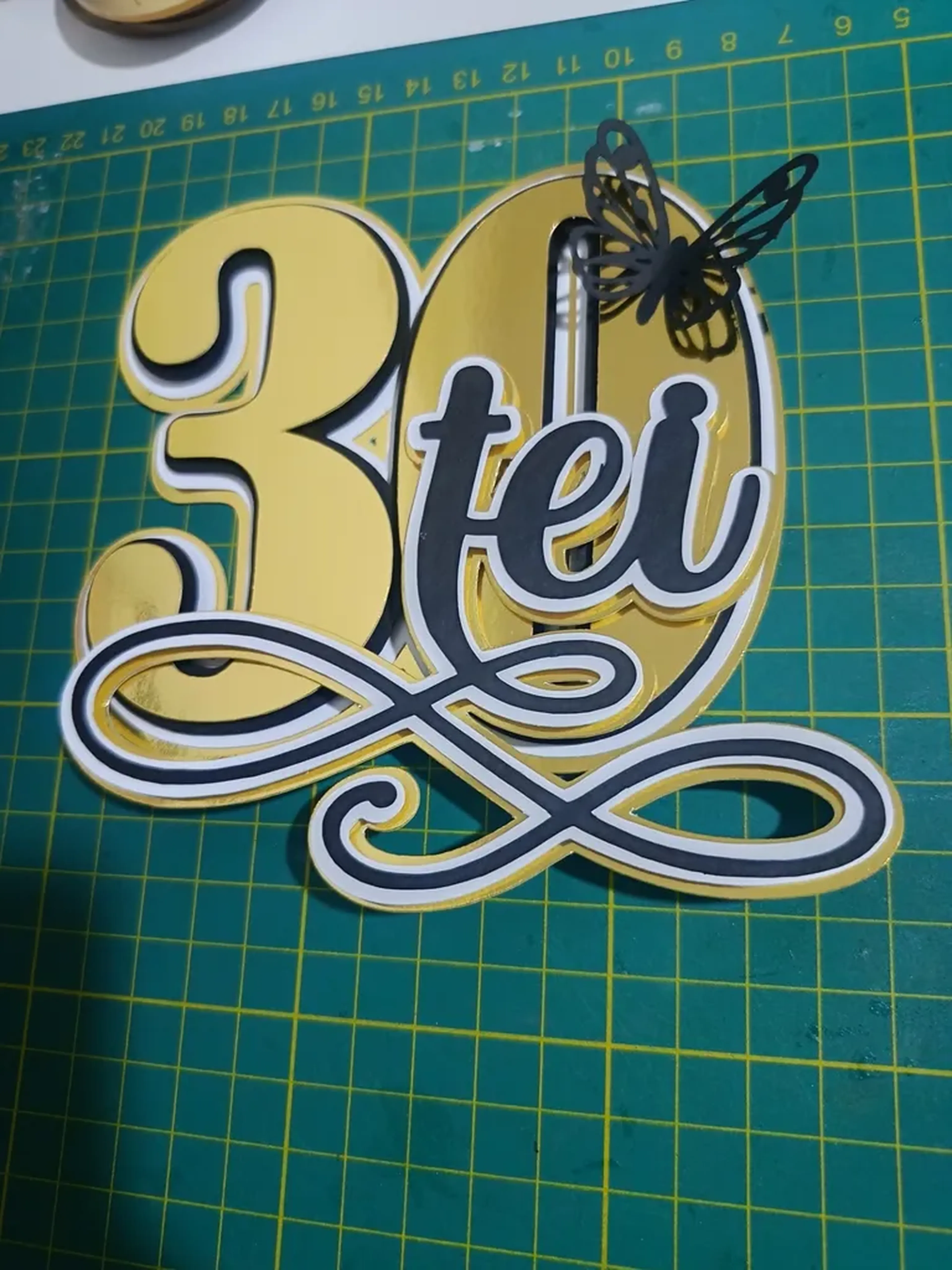 Topo de bolo 30tei imagem