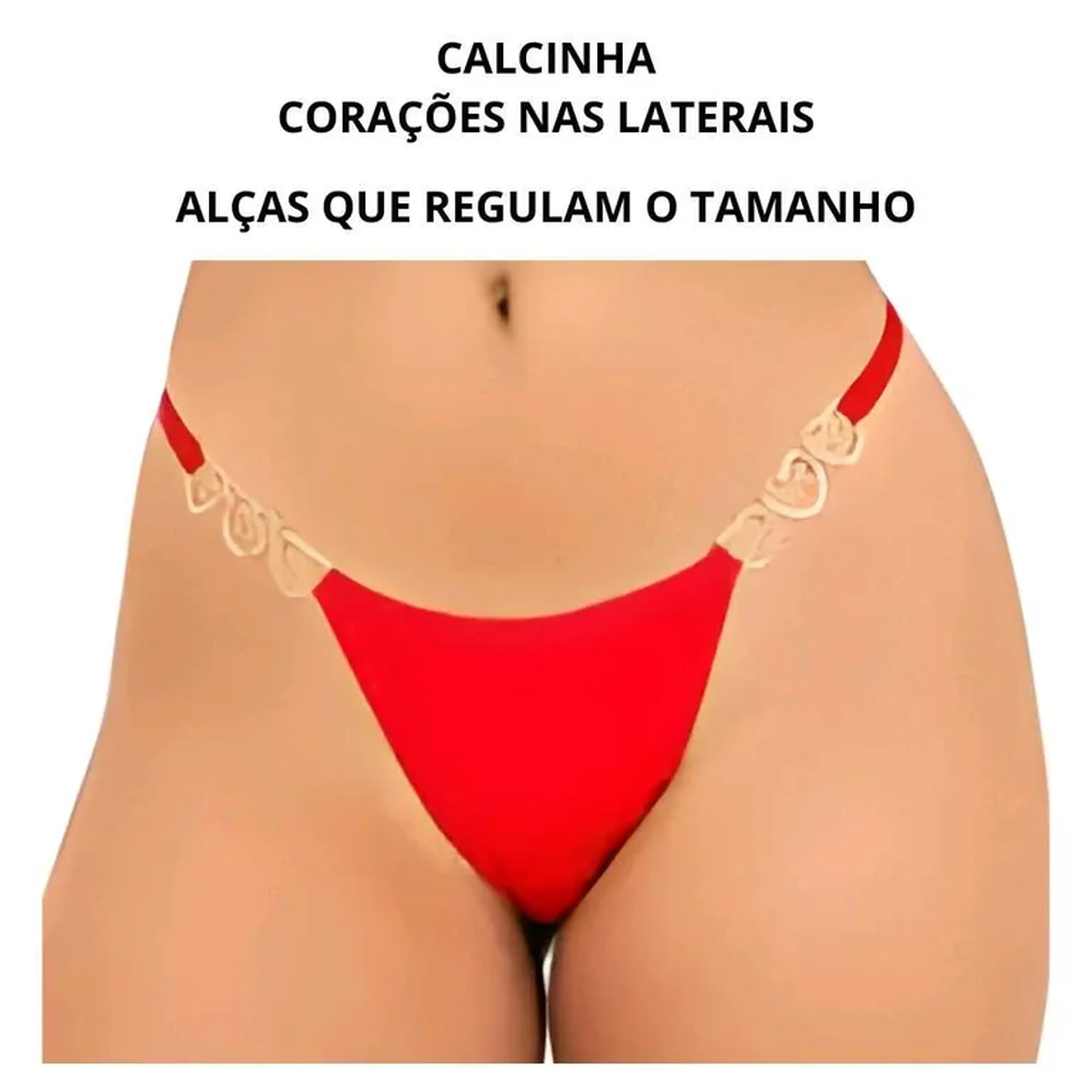 Calcinha com Corações nas alças laterais imagem