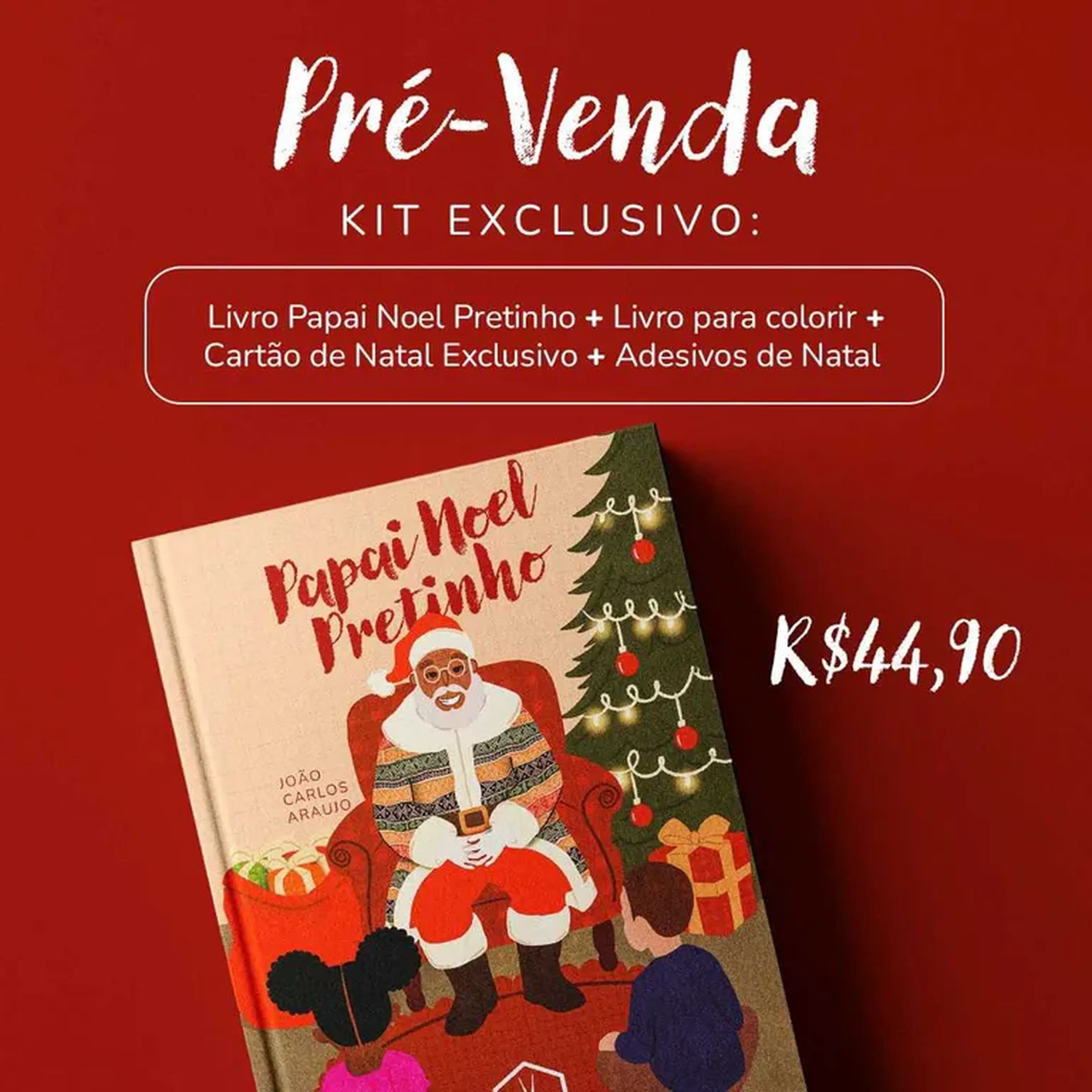 kit pré venda papai Noel pretinho imagem