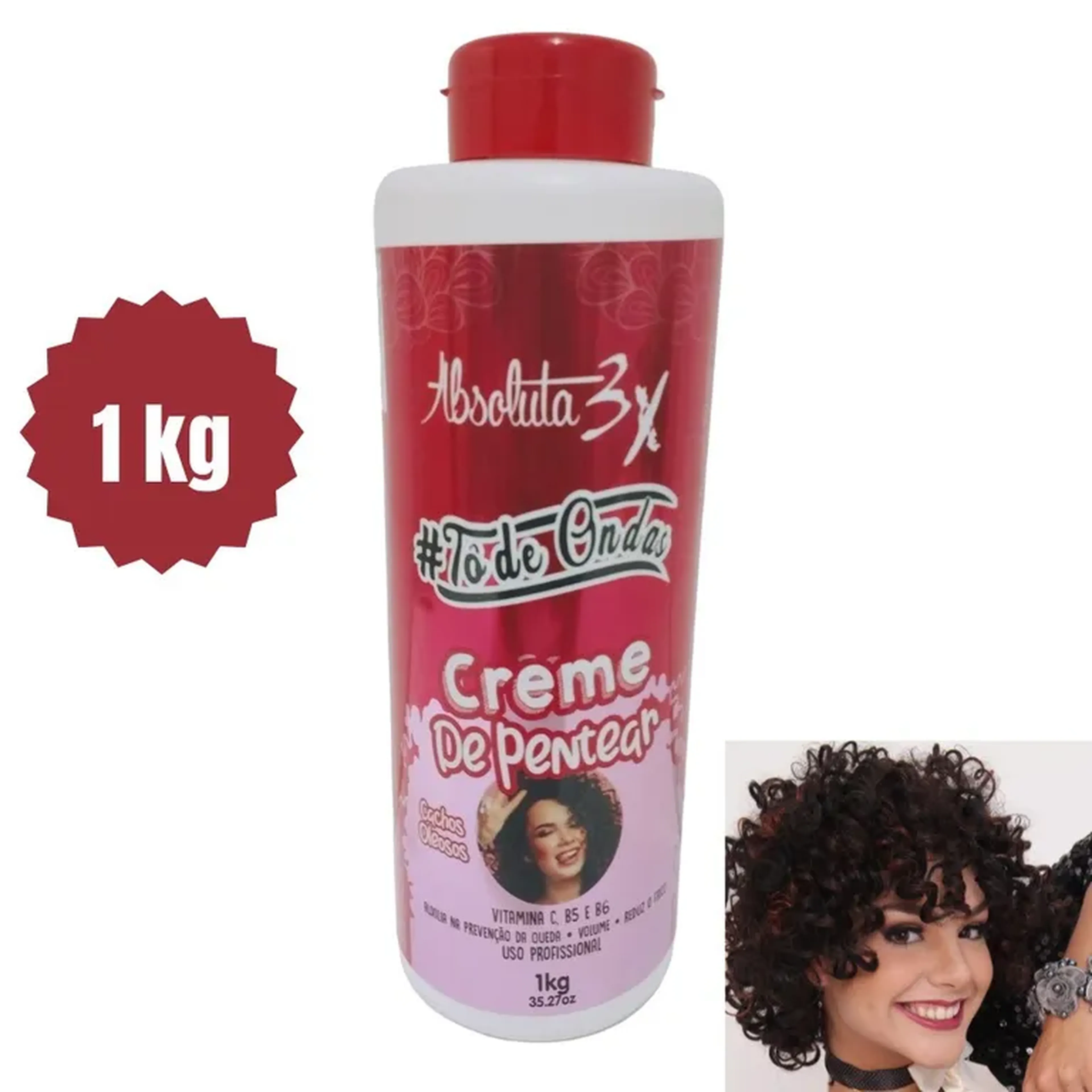 CREME DE PENTEAR #TÔ DE ONDAS ABSOLUTA 1KG CACHOS OLEOSOS imagem