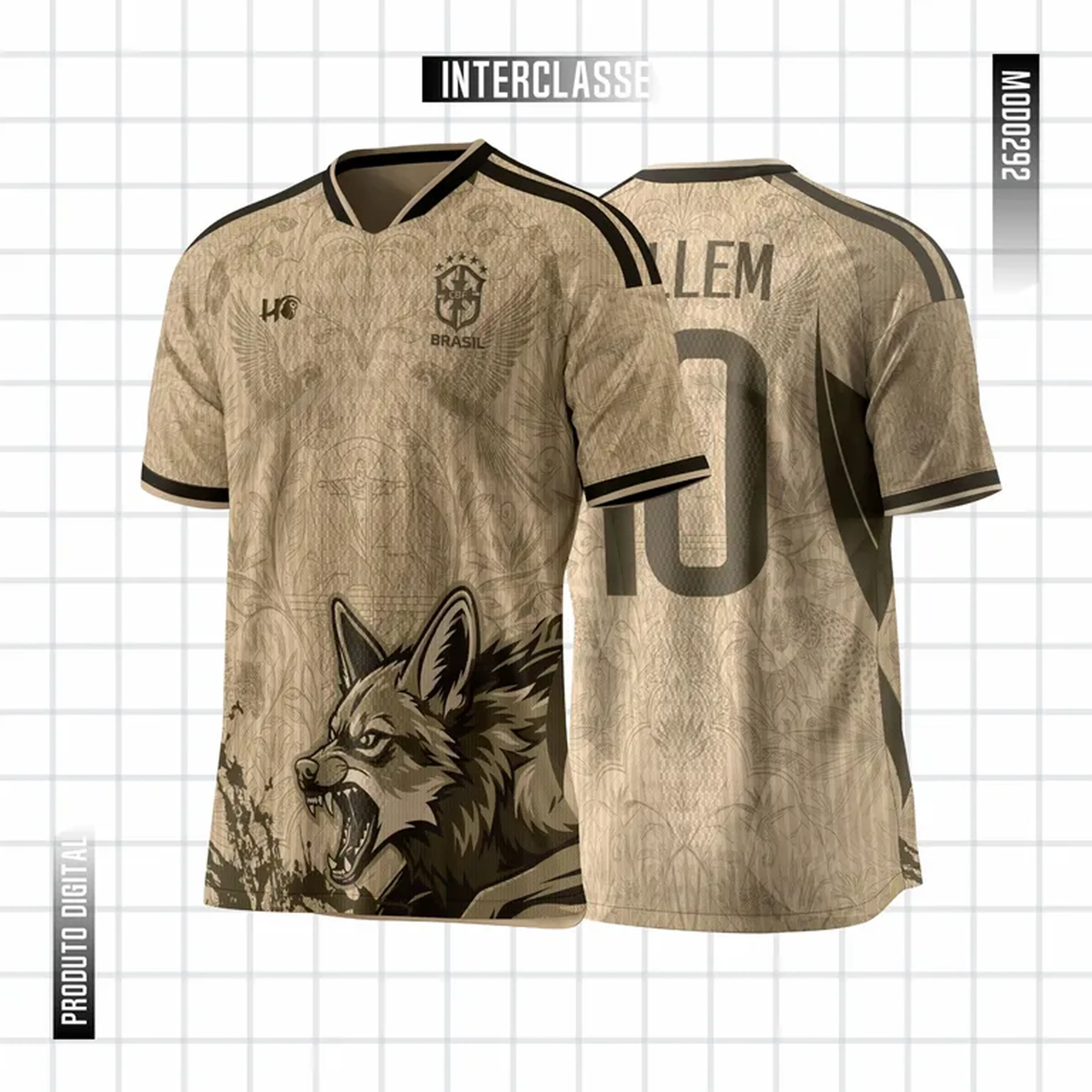 Arte Vetor Camisa Interclasse Lobo Guará Mod0292 imagem