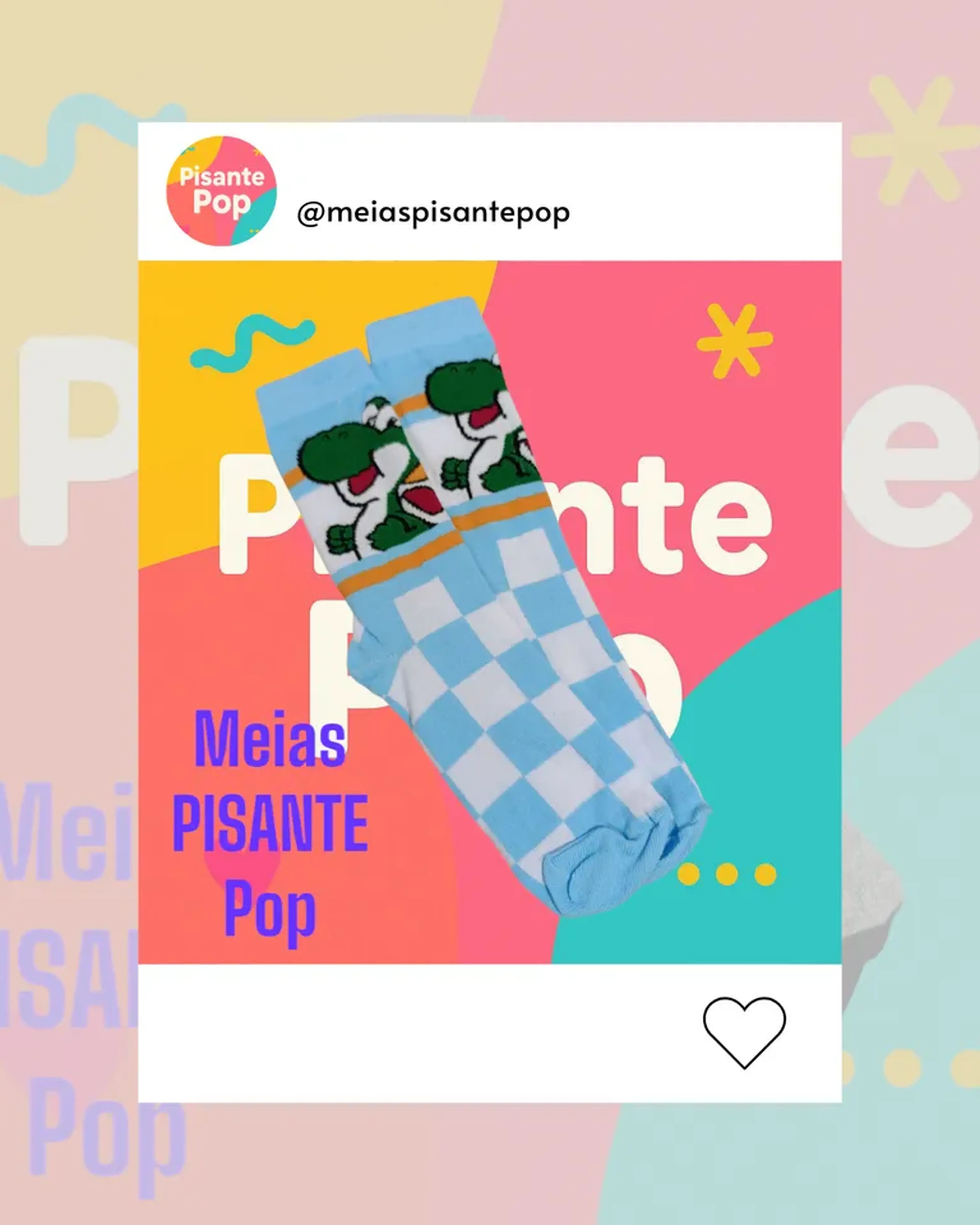 MEIAS divertidas super mario yoshi imagem