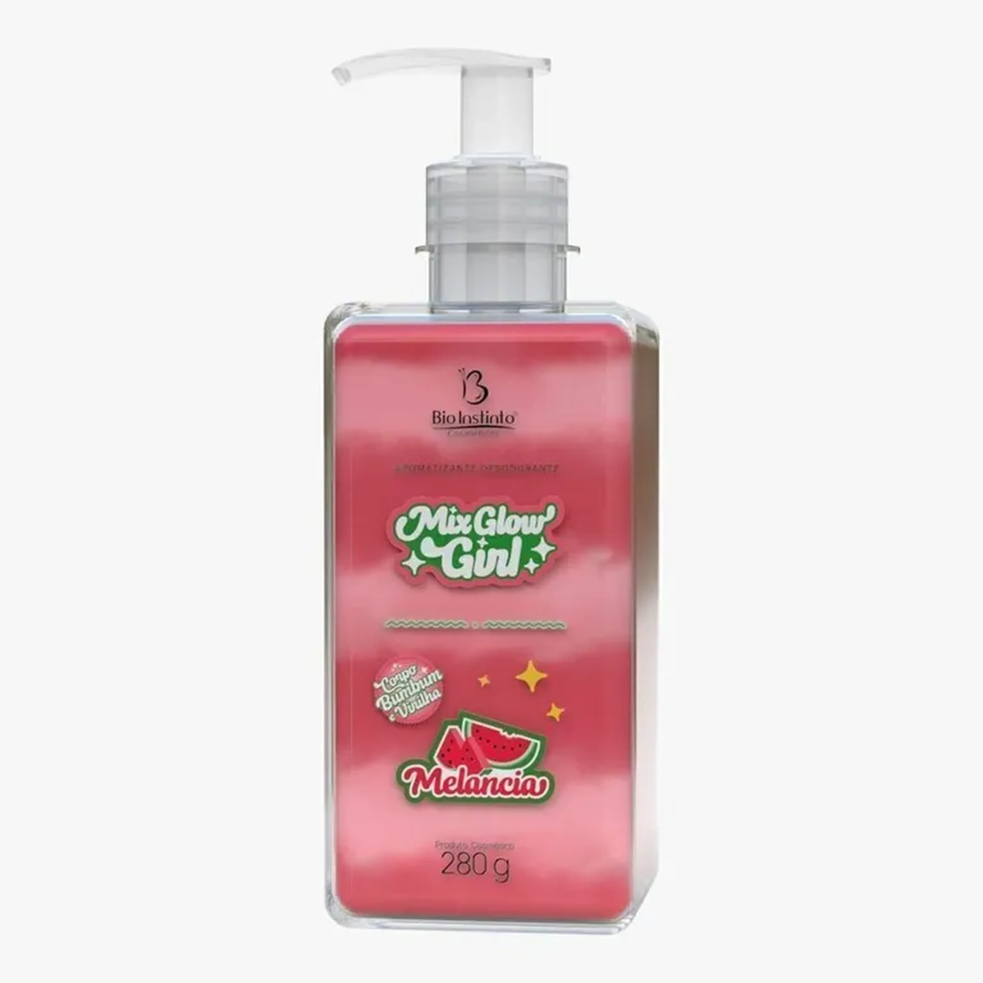 Gel Hidratante Beijável Mix Glow Melancia 280g imagem