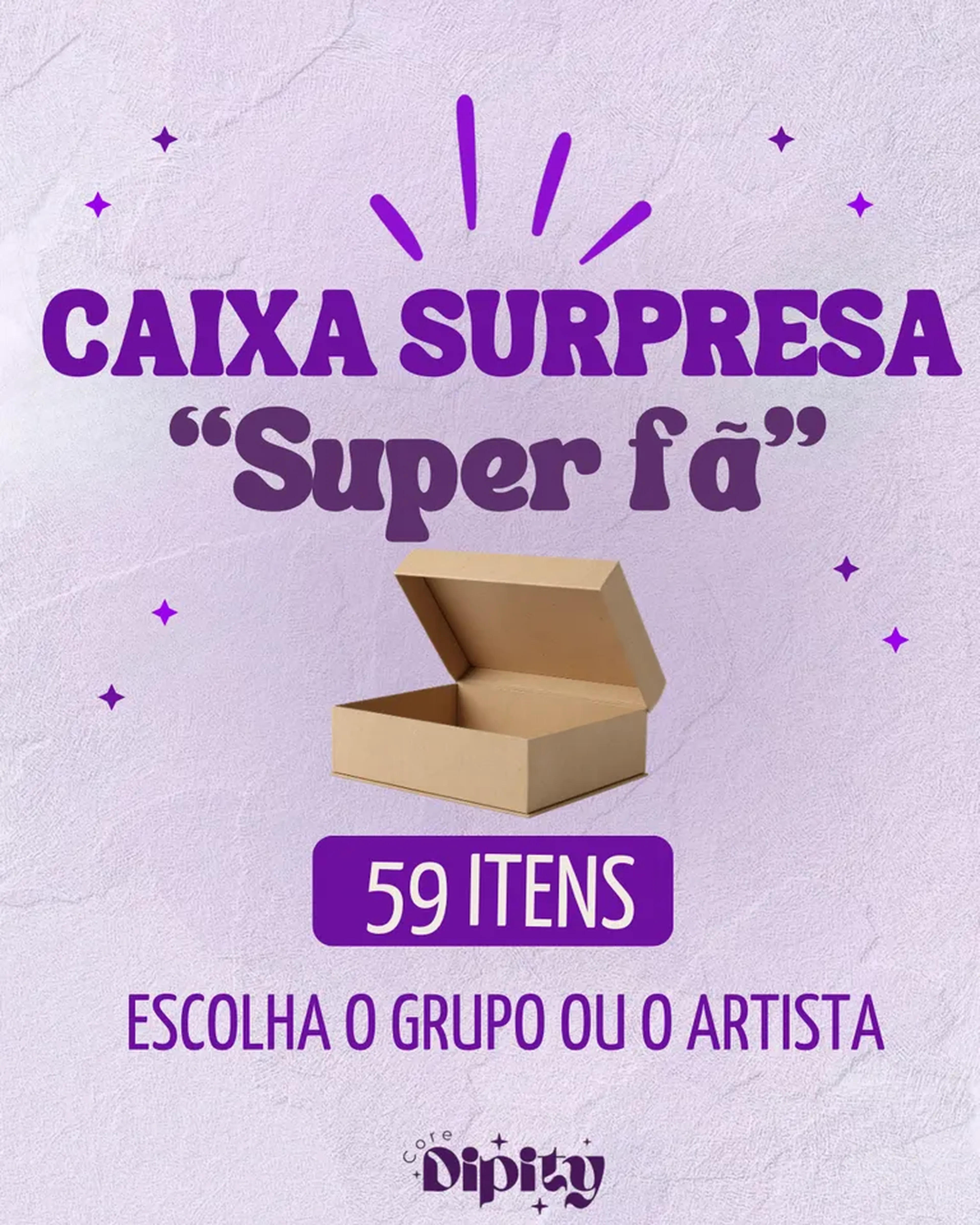 Caixa surpresa super fã (escolha o grupo) imagem