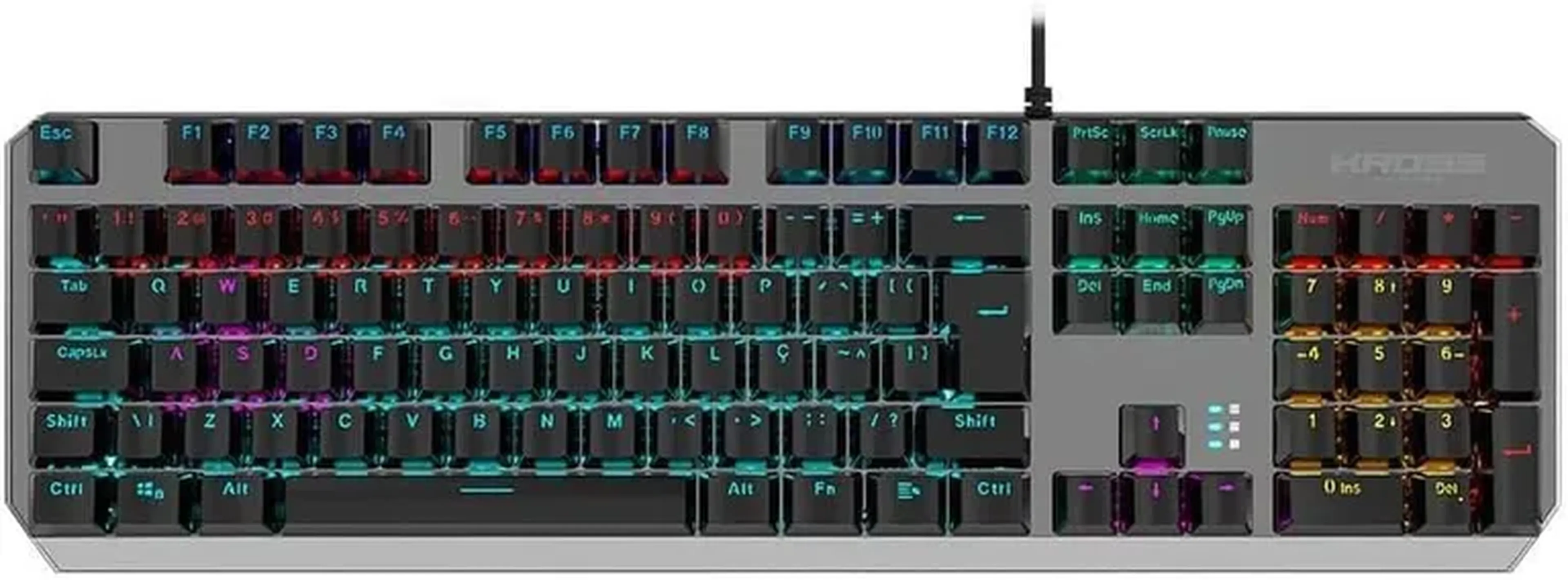Teclado Gamer Mecânico Kross Elegance Randgrid Rainbow Switch Az imagem