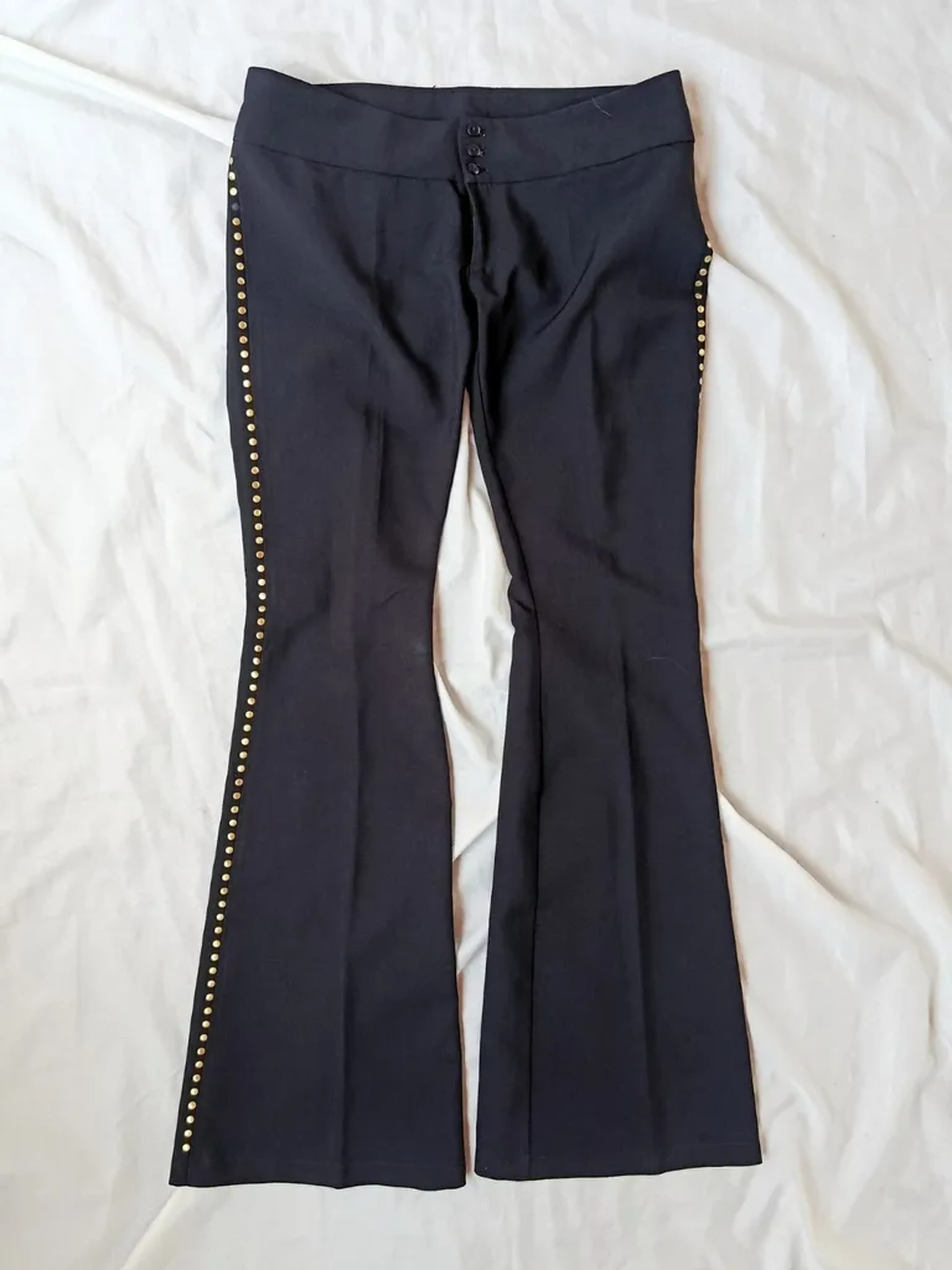 calça flare cós baixo imagem