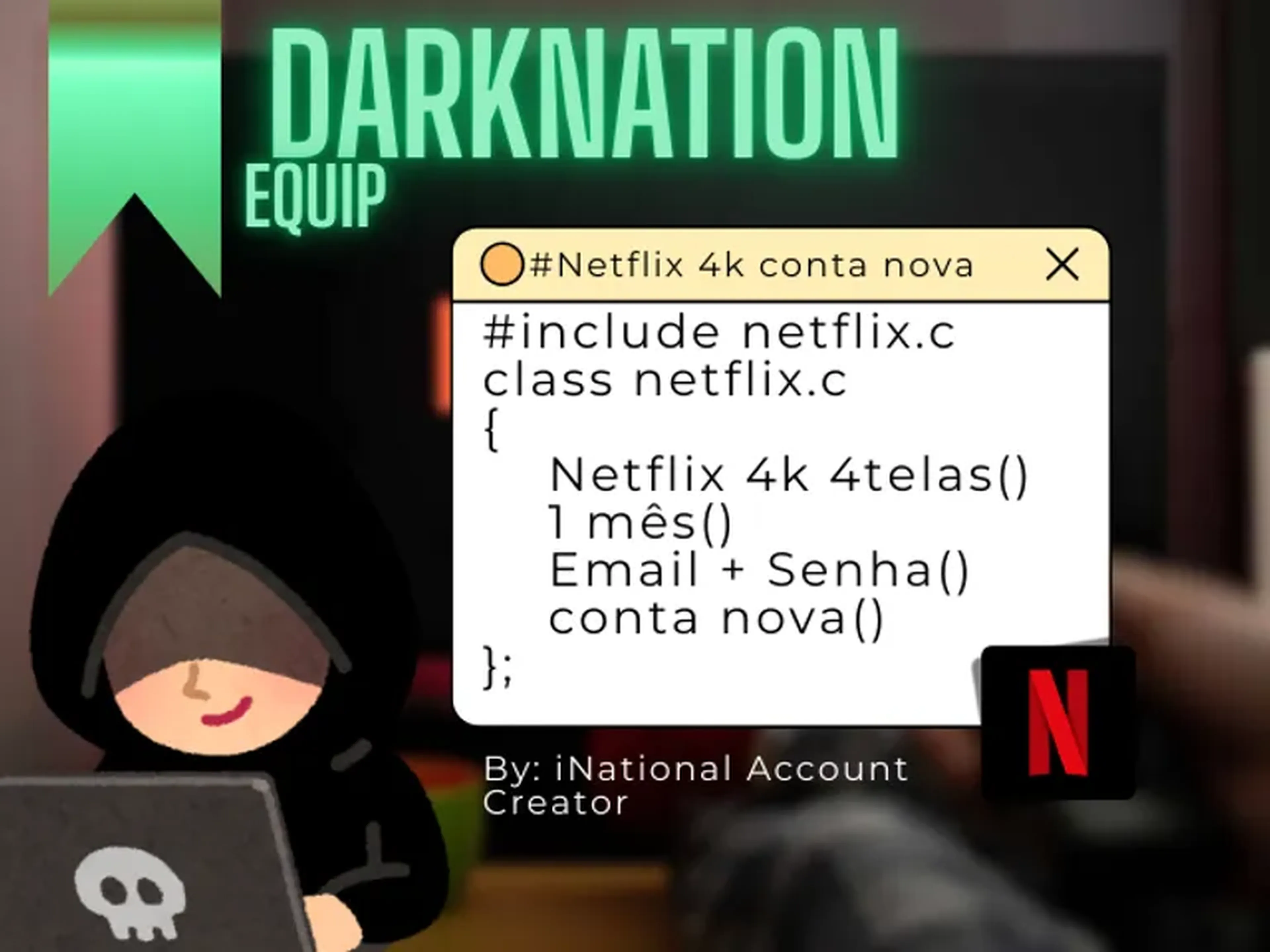 Netflix 4k Premium (conta completa) 4 telas, 1 mês imagem
