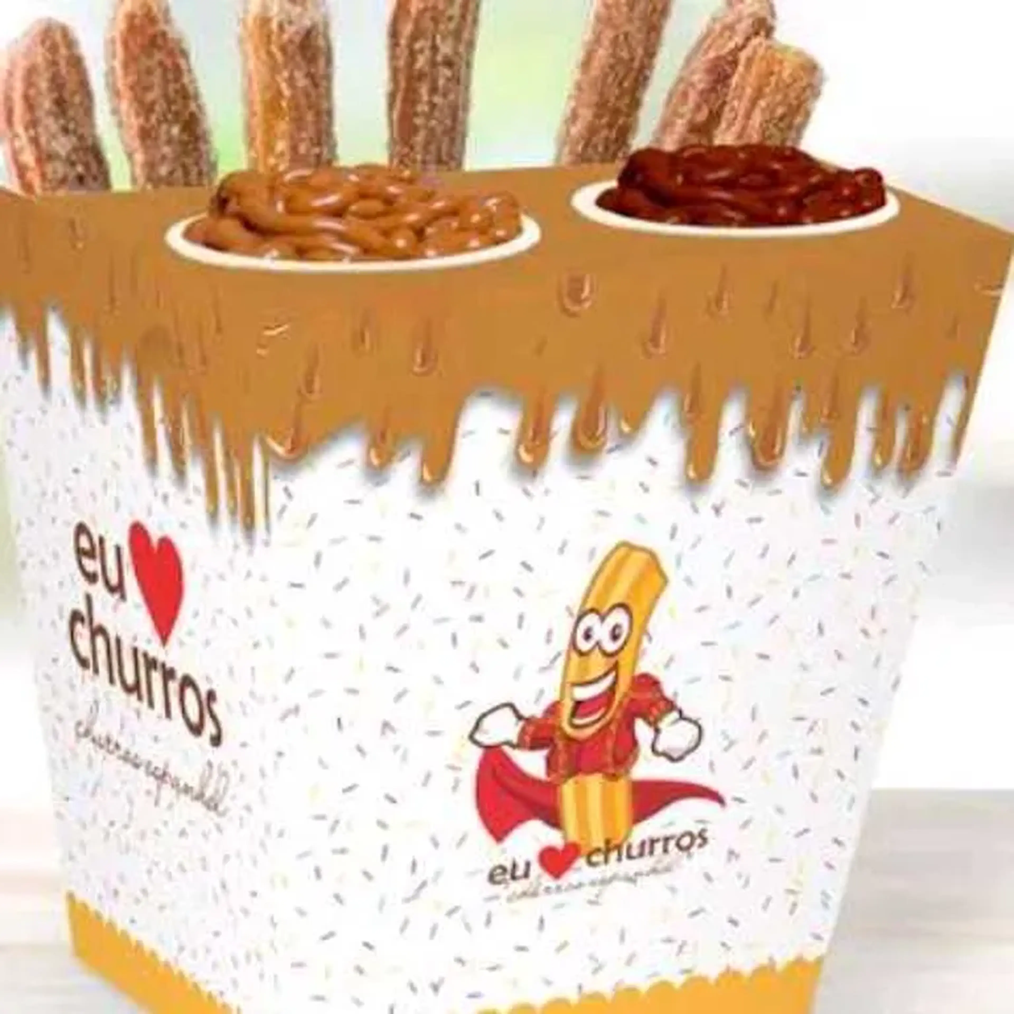 churros espanhol pistache e chocolate imagem
