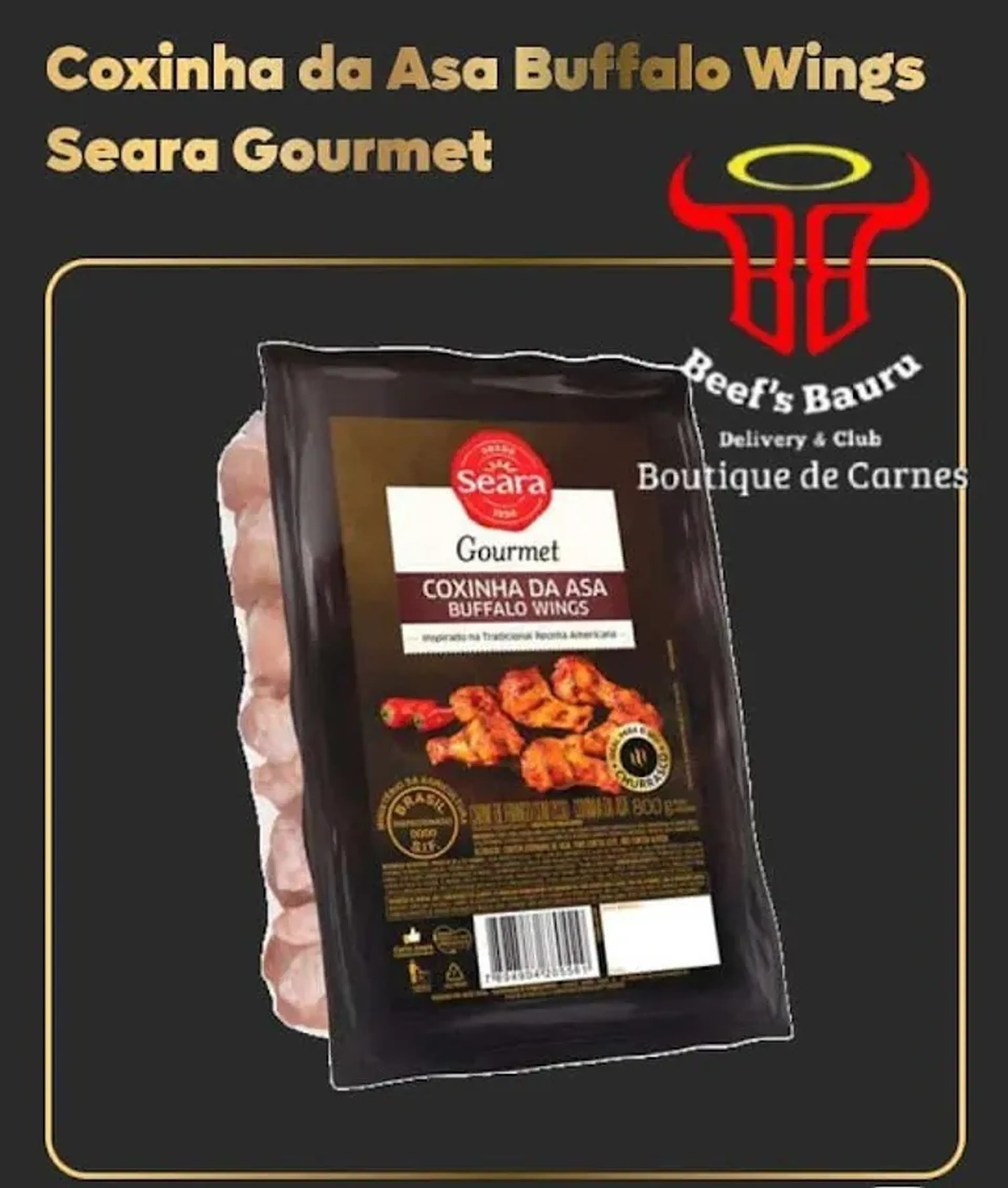 Coxinha da frango temperada Búfalo Wings Seara Gourmet imagem
