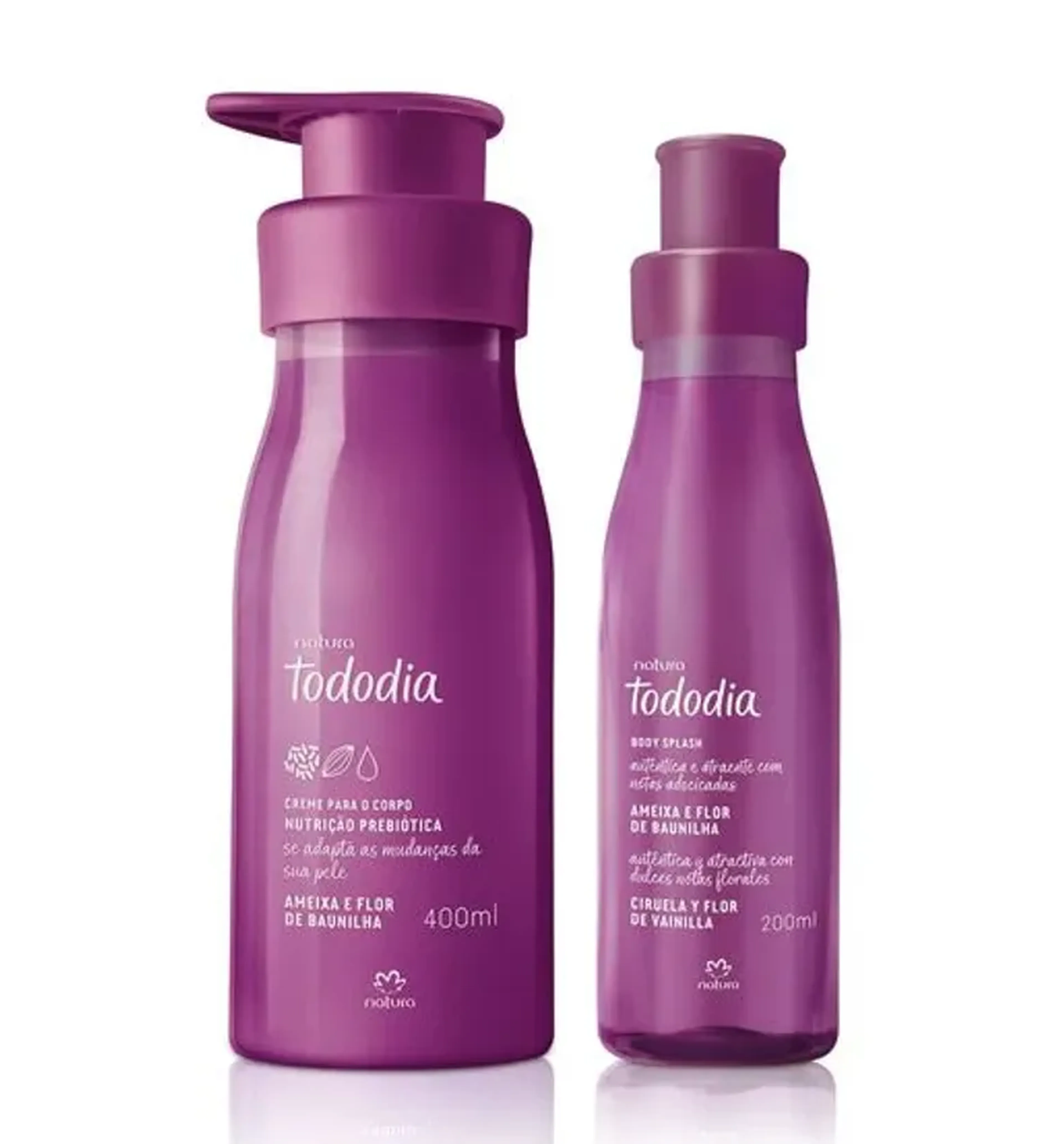 Kit Creme Nutritivo e Body Splash Tododia Ameixa e Flor de Bauni imagem