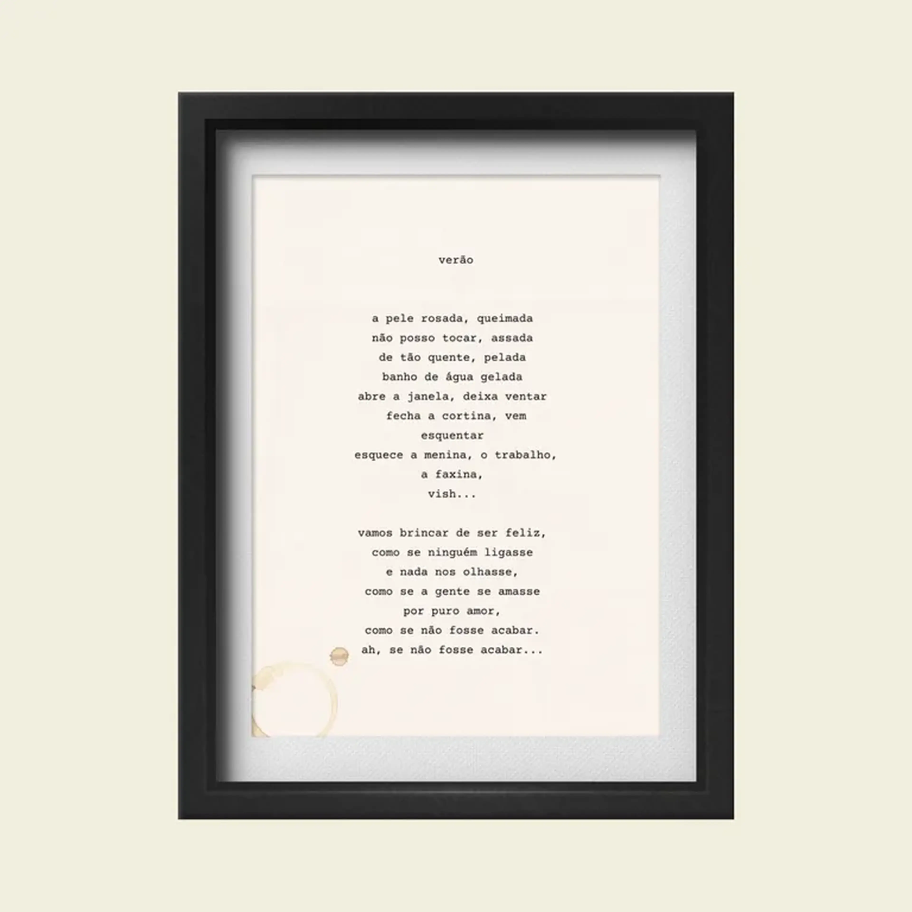 Quadro Poema - Verão (A5) imagem