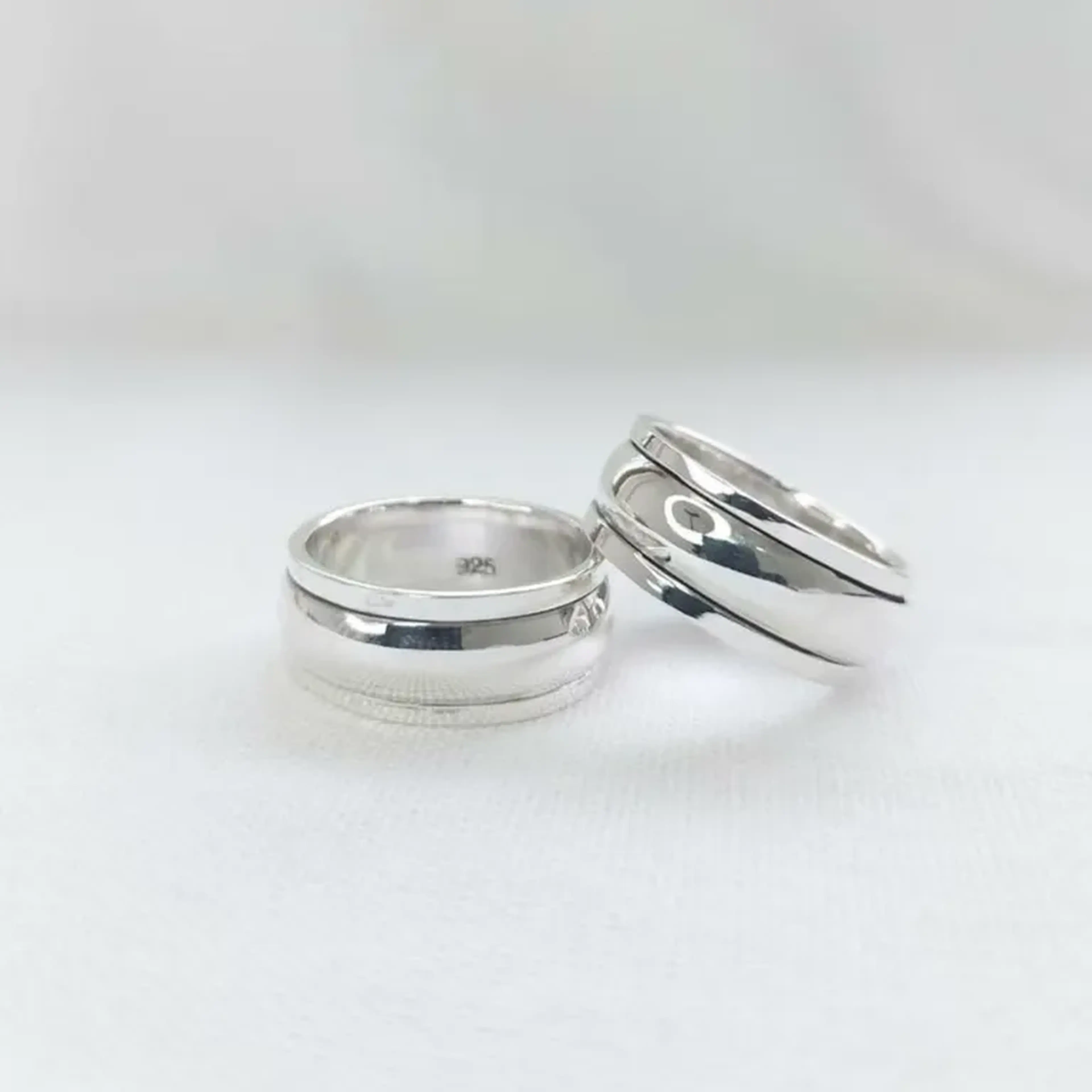 Anel Giratório Masculino em Prata 925 imagem